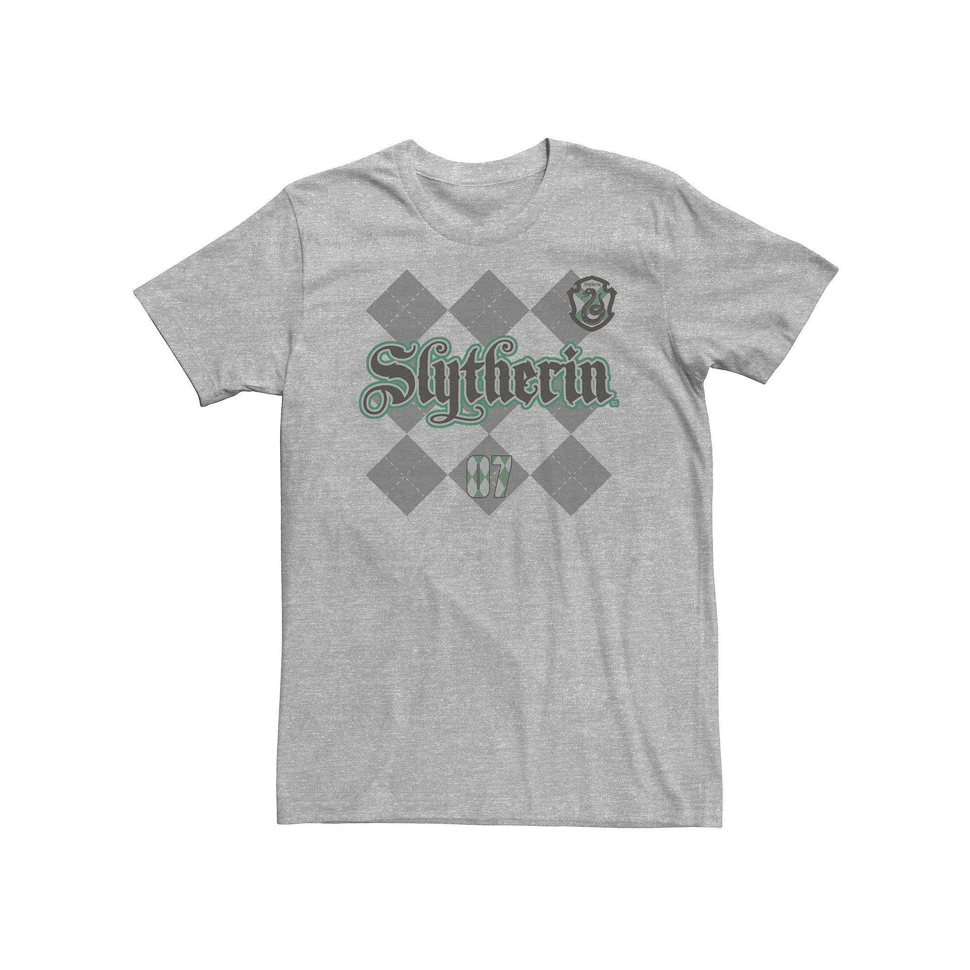 Big & Tall Harry Potter Slytherin Diamond Plaid Tee, Men's, Size: XXL Tall, Athletic Grey Product Image