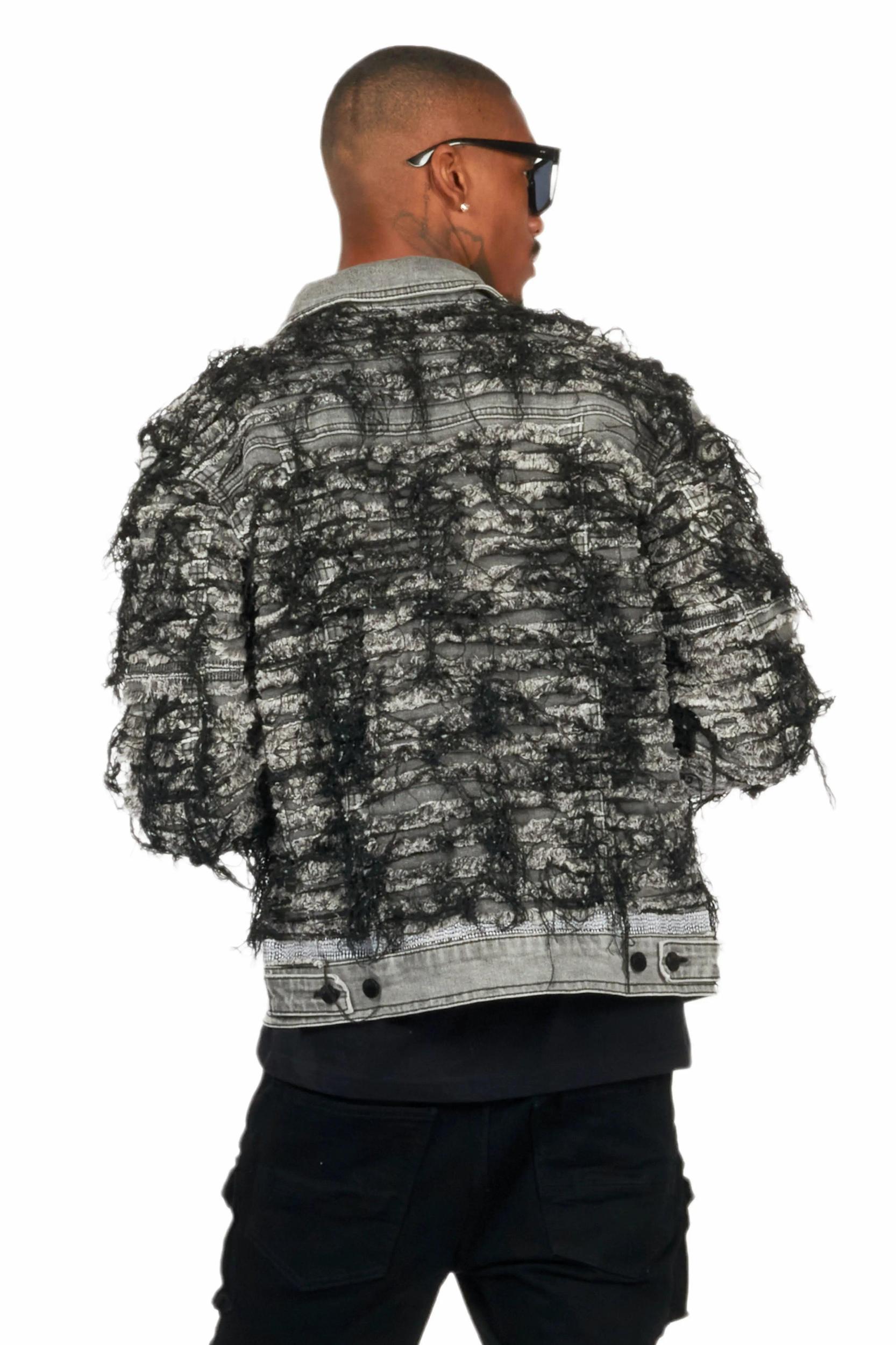 Odart Black/Grey Denim Jacket Male Product Image
