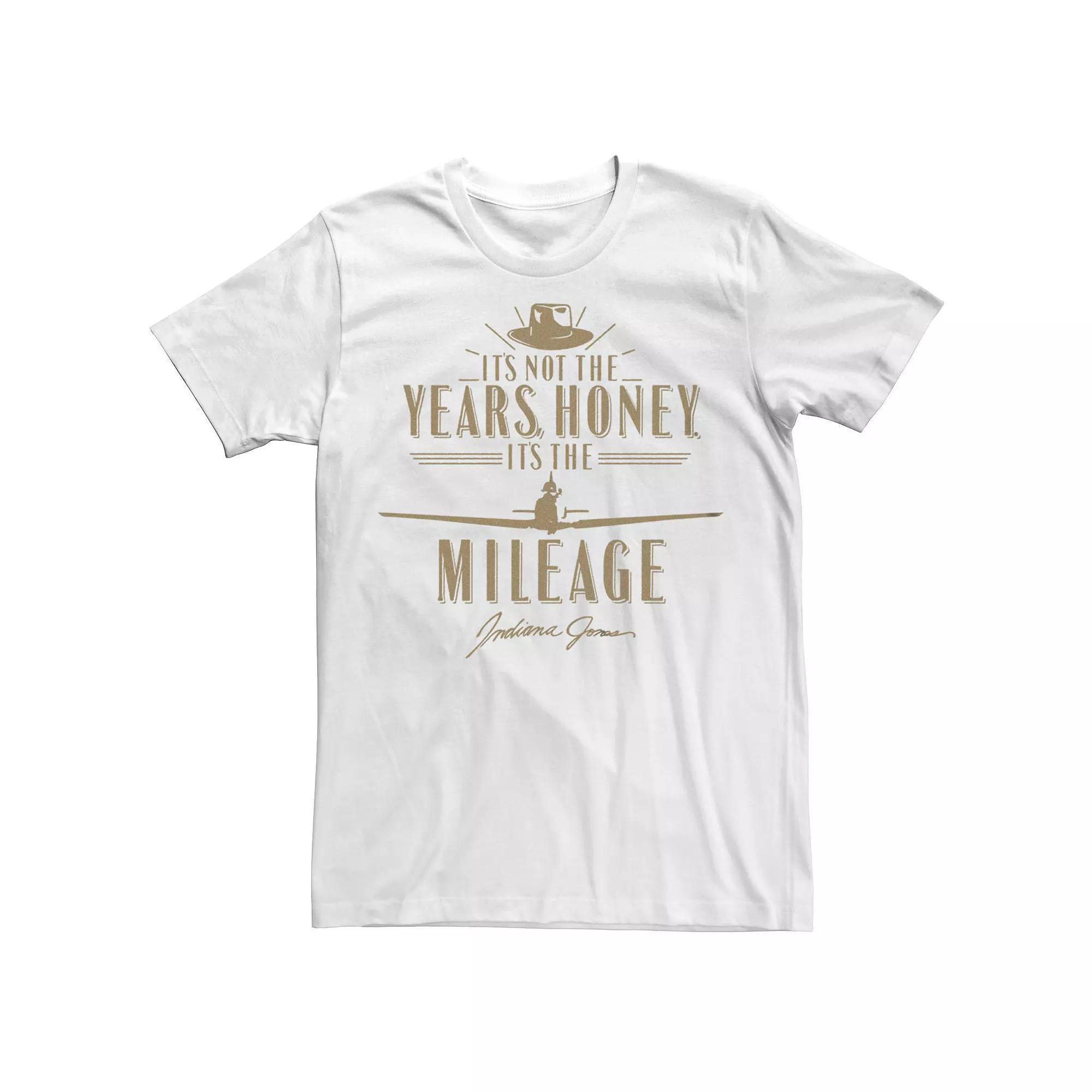 Men's Indiana Jones It's Not the Years Honey Golden Quote Graphic Tee, Size: XL, White Product Image