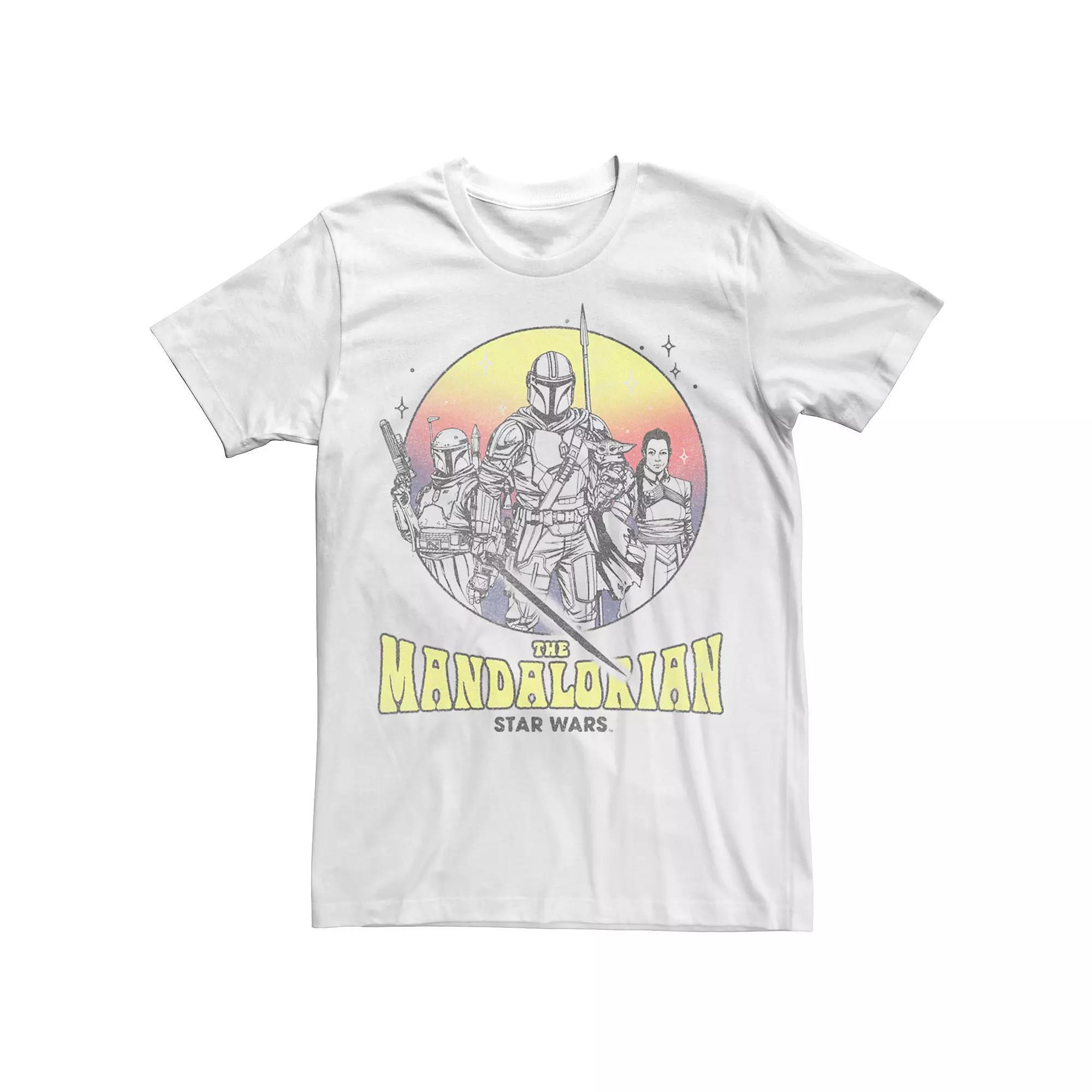 Men's Star Wars The Madalorian Retro Mando Tee, Size: Medium, White Product Image