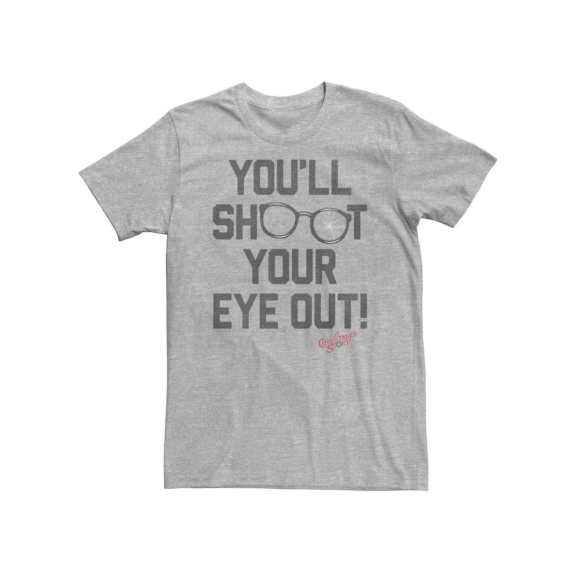 Big & Tall A Christmas Story "You'll Shoot Your Eye Out!" Tee, Men's, Size: XXL Tall, Athletic Grey Product Image