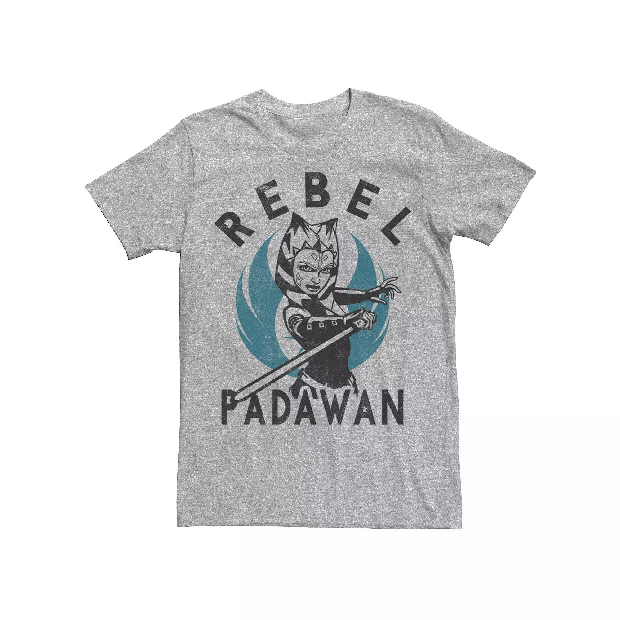 Men's Star Wars: Clone Wars Ahsoka Rebel Padawan Portrait Tee, Size: Small, Athletic Grey Product Image