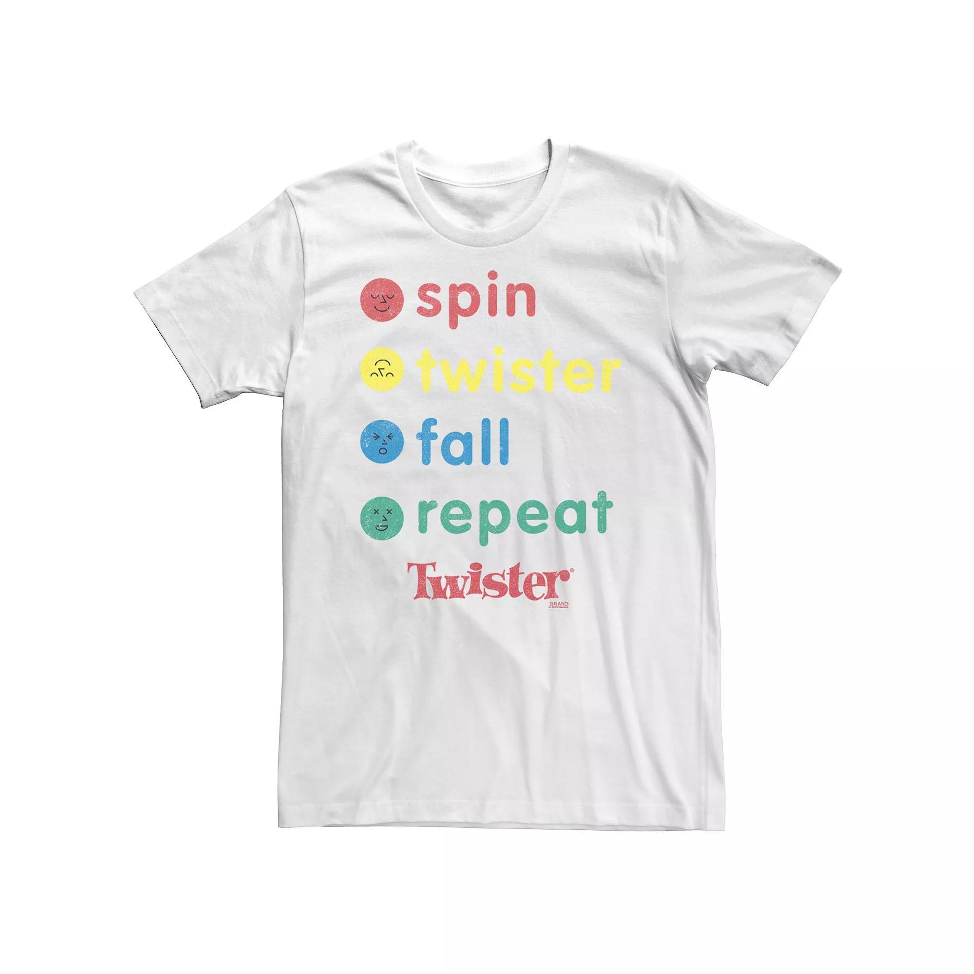 Big & Tall Twister Spin Twister Fall Repeat Tee, Men's, Size: 3XL, White Product Image