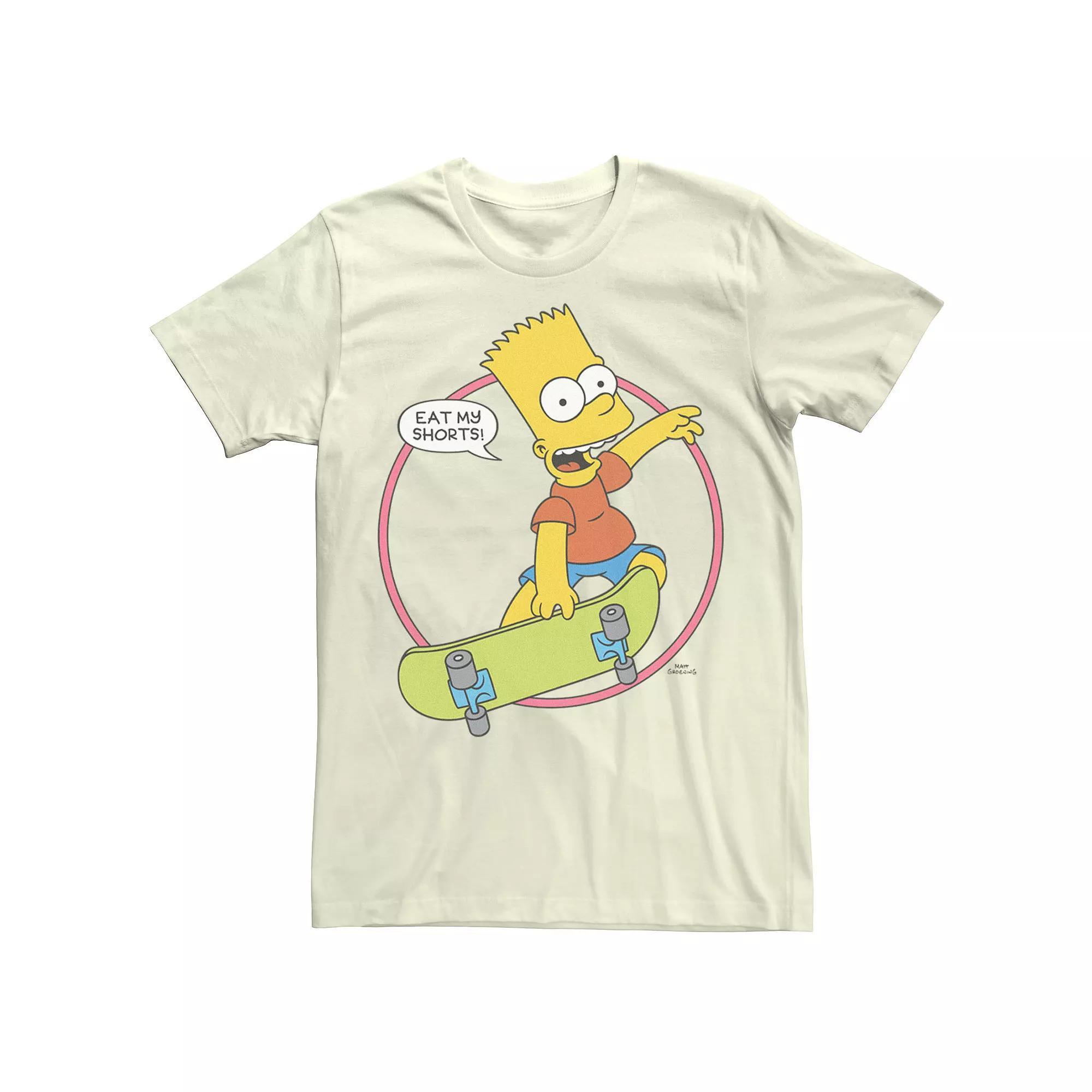 Men's The Simpsons Bart Simpson Eat My Shorts! Tee, Size: Medium, Natural Product Image