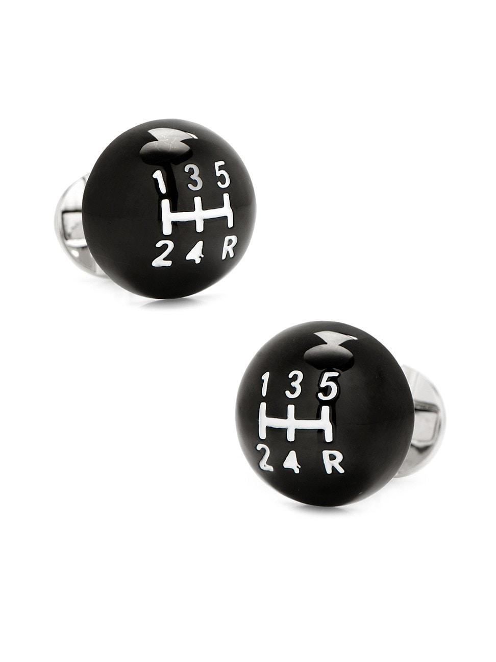 Vintage Gear Shift Enamel Cuff Links Product Image