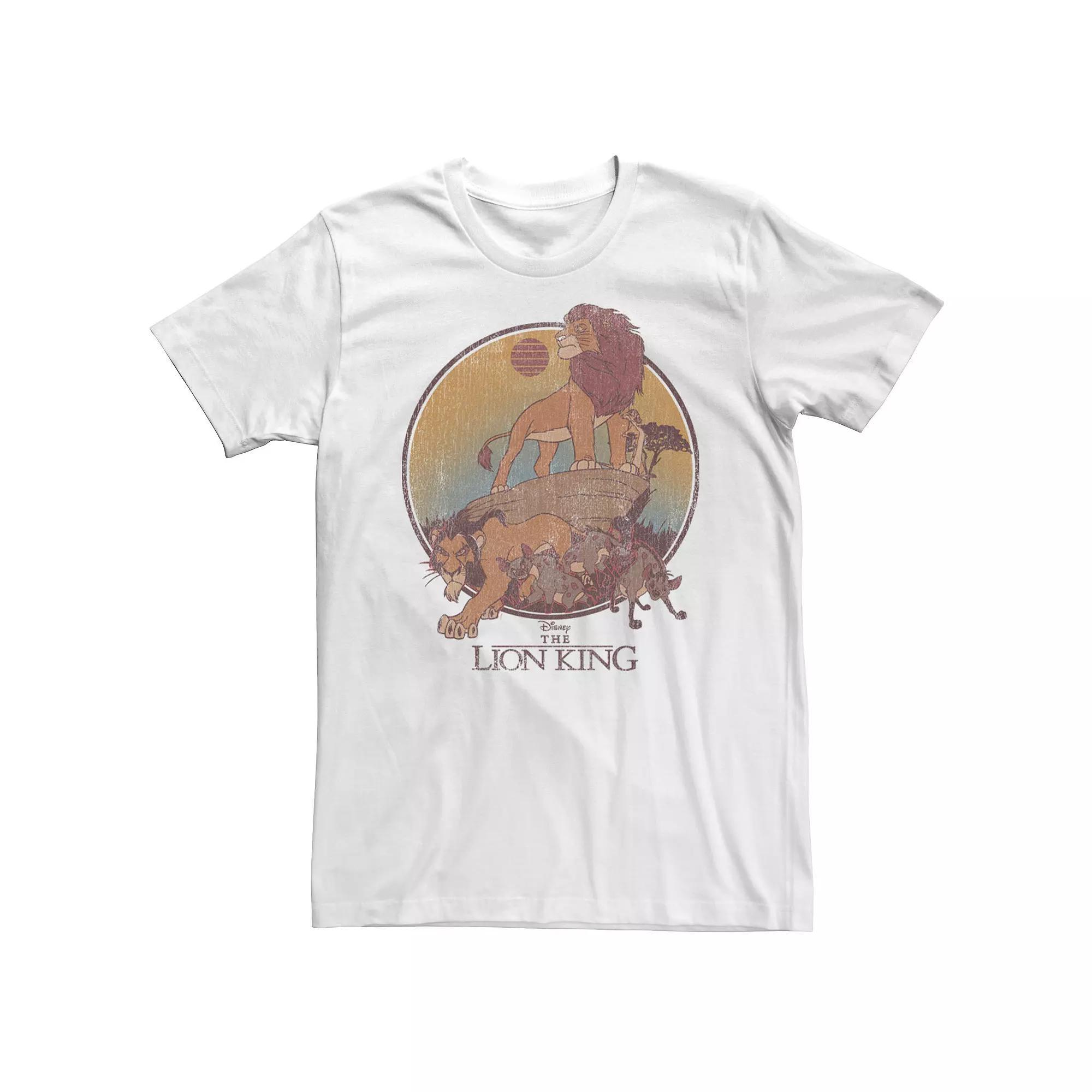 Disney's The Lion King Pride Rock Men's Group Poster Tee, Size: Medium, Red Product Image