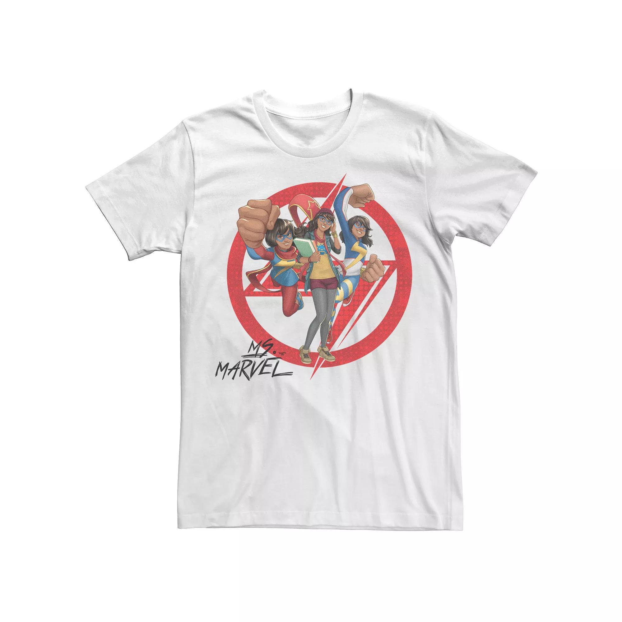 Men's Marvel Rising Secret Warriors Ms. Marvel Symbol Collage Tee, Size: XL, White Product Image