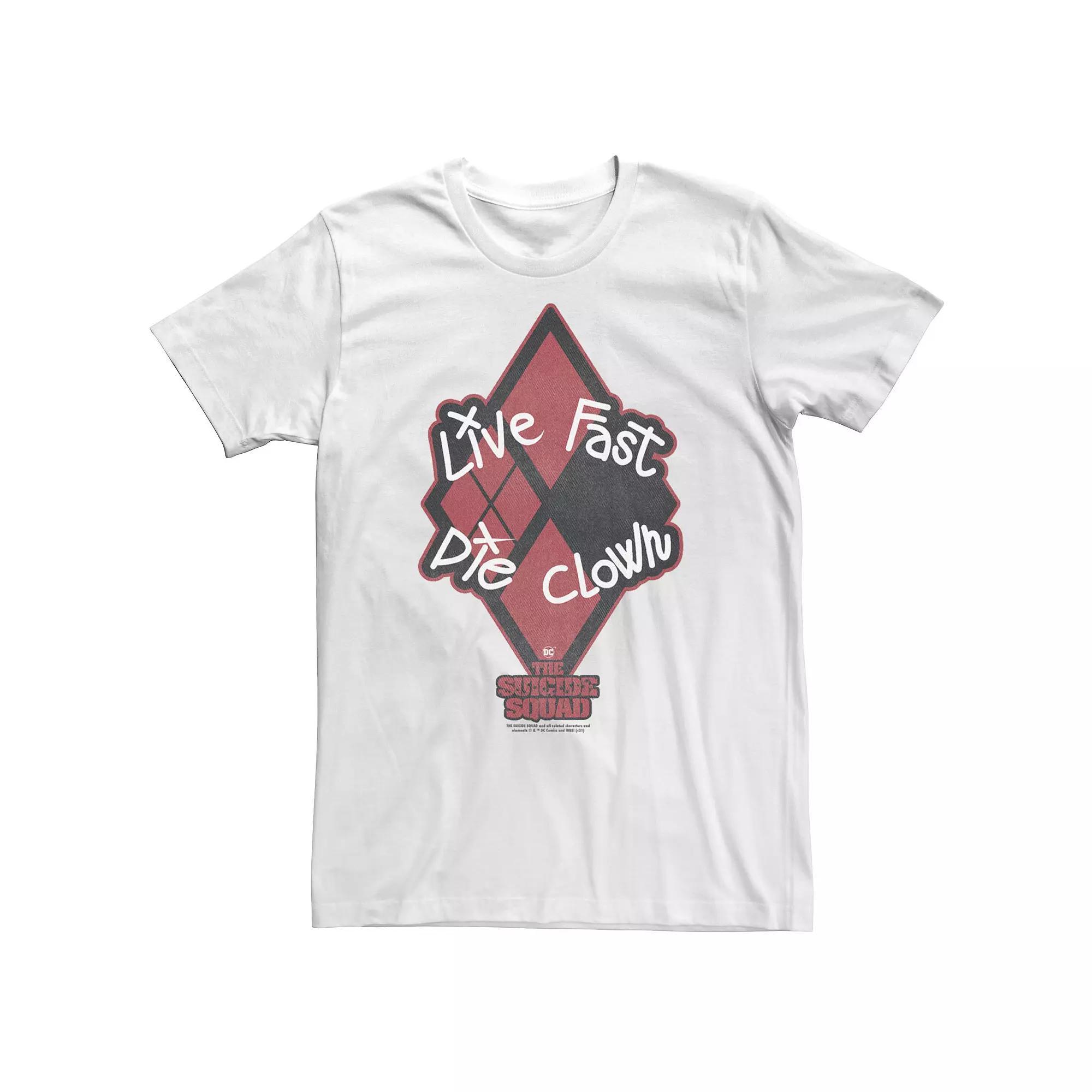 Big & Tall DC Comics The Suicide Squad Live Fast Logo Tee, Men's, Size: 3XL, White Product Image
