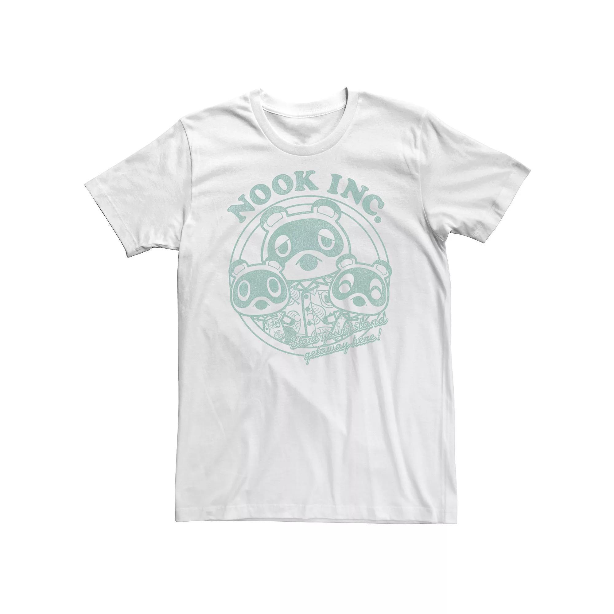 Big & Tall Animal Crossing: New Horizons Nook Inc.Island Getaway Tee, Men's, Size: 3XL Tall, White Product Image