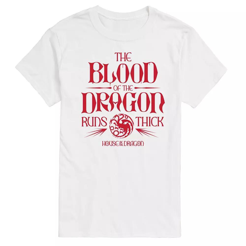 Mens House Of The Dragon Blood Of Dragon Graphic Tee Ivory Product Image