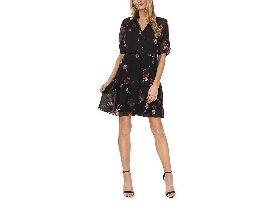 CeCe Short Sleeve Babydoll Dress (Rich ) Women's Clothing Product Image