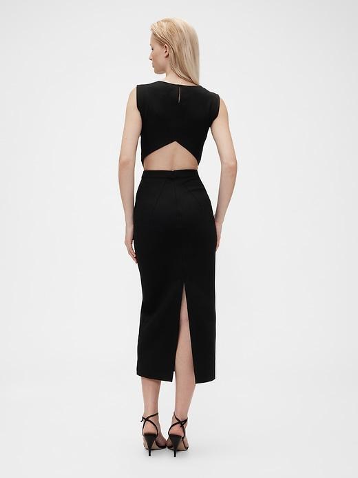 GapStudio Jersey Cut-Out Midi Dress Product Image