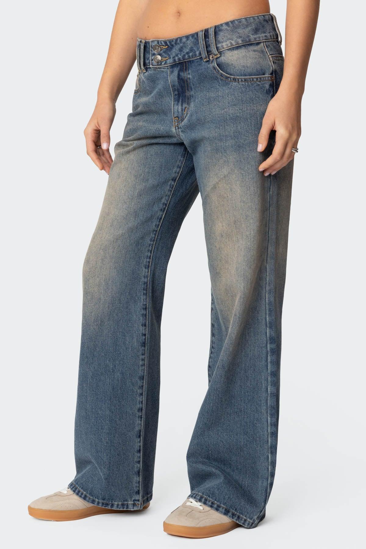 Jesi Low Rise Washed Jeans Product Image