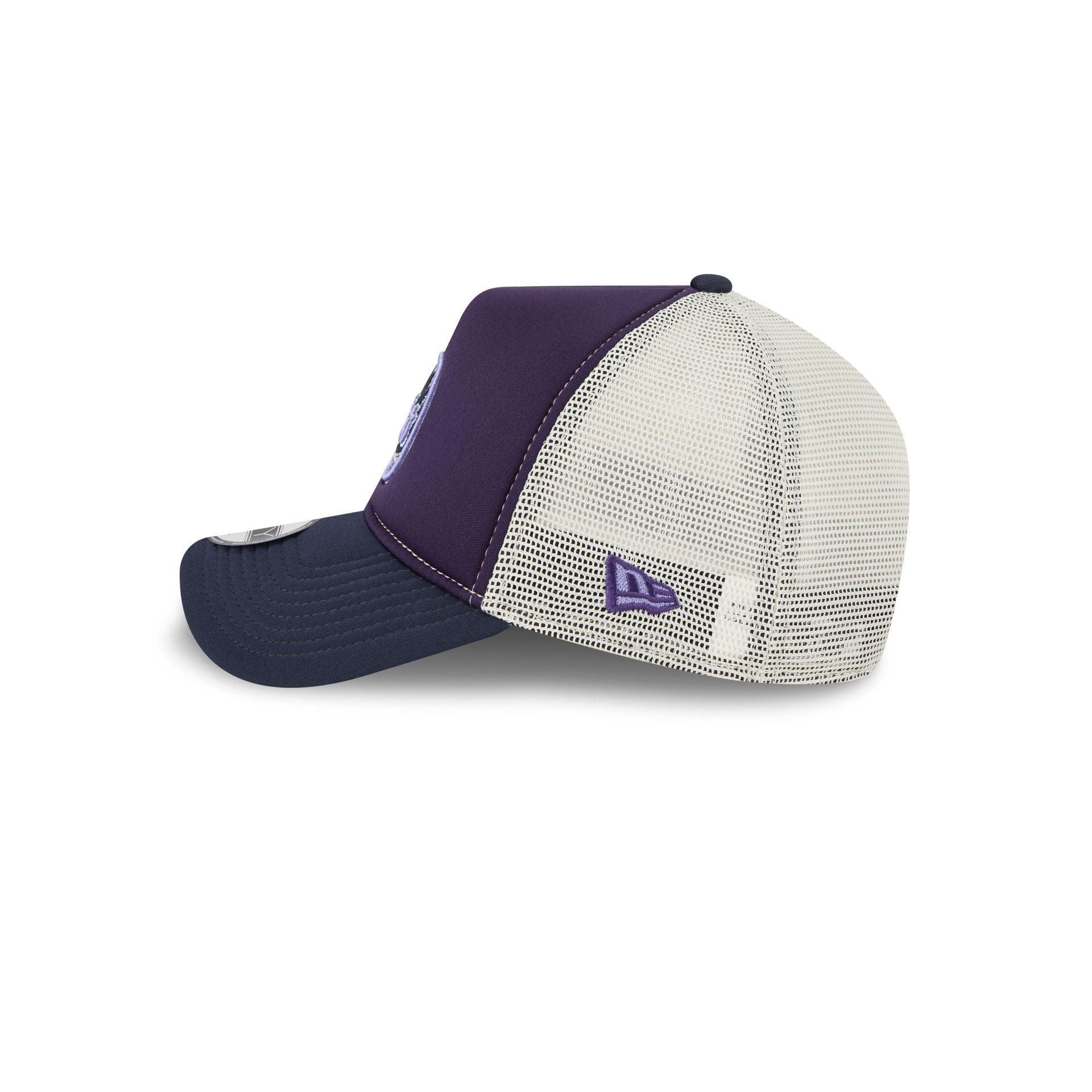New York or Nowhere x New York Yankees White Wordmark 9FORTY A-Frame Snapback Hat Male Product Image