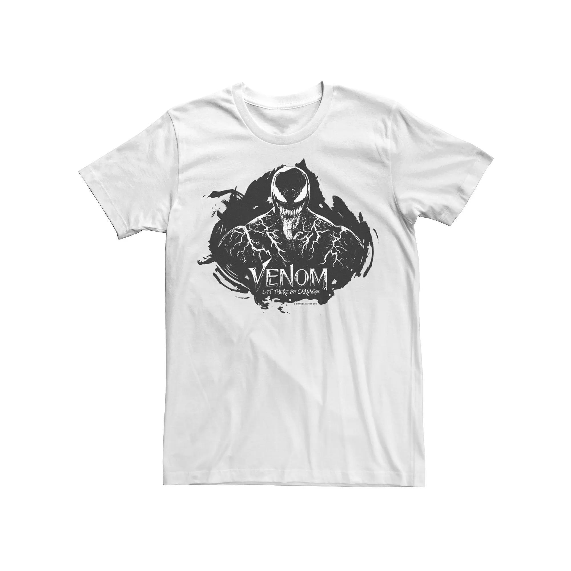 Big & Tall Marvel Venom: Let There Be Carnage Dark Circle Tee, Men's, Size: 3XL Tall, White Product Image