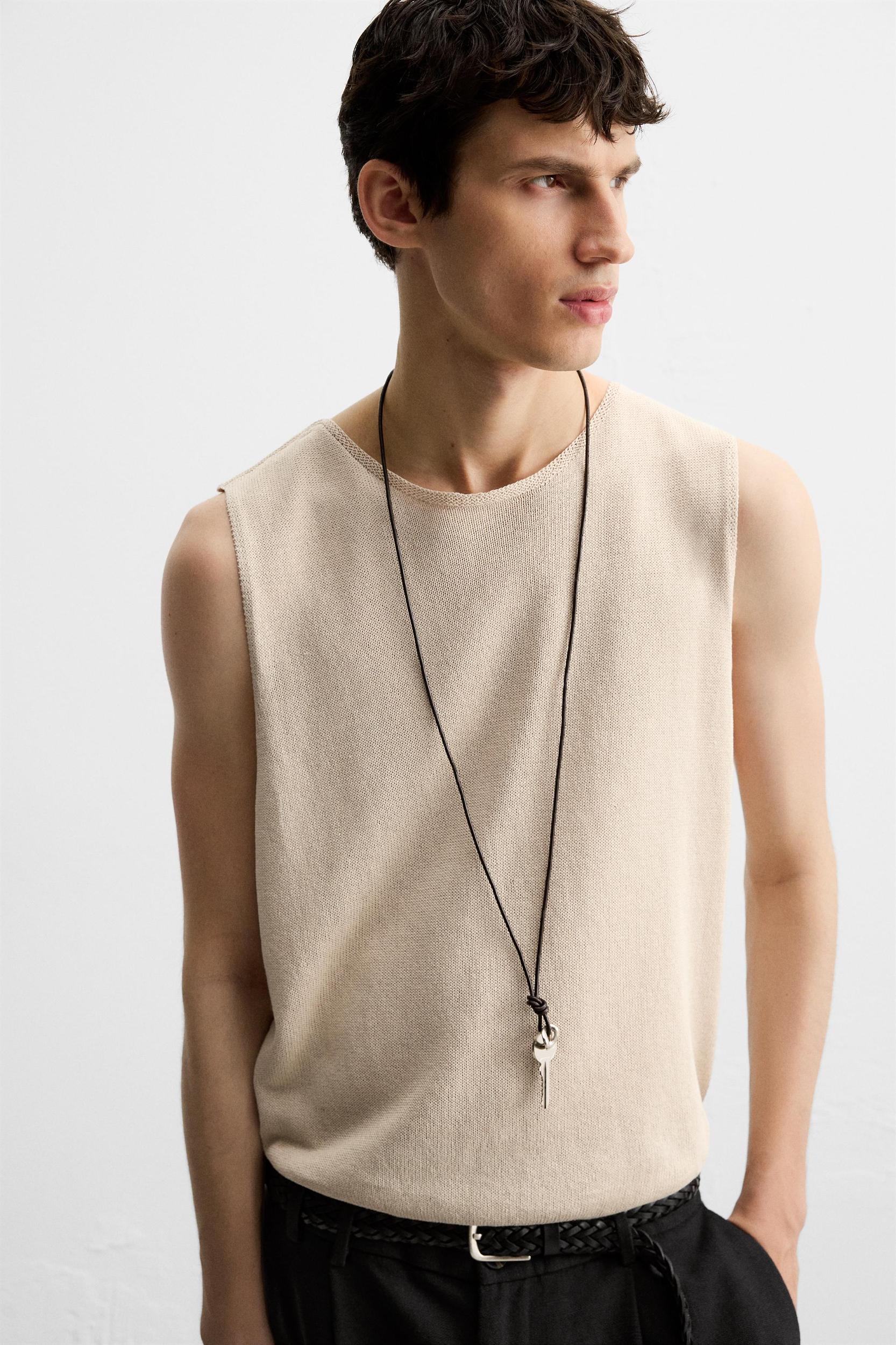 RELAXED FIT KNIT TANK TOP Product Image