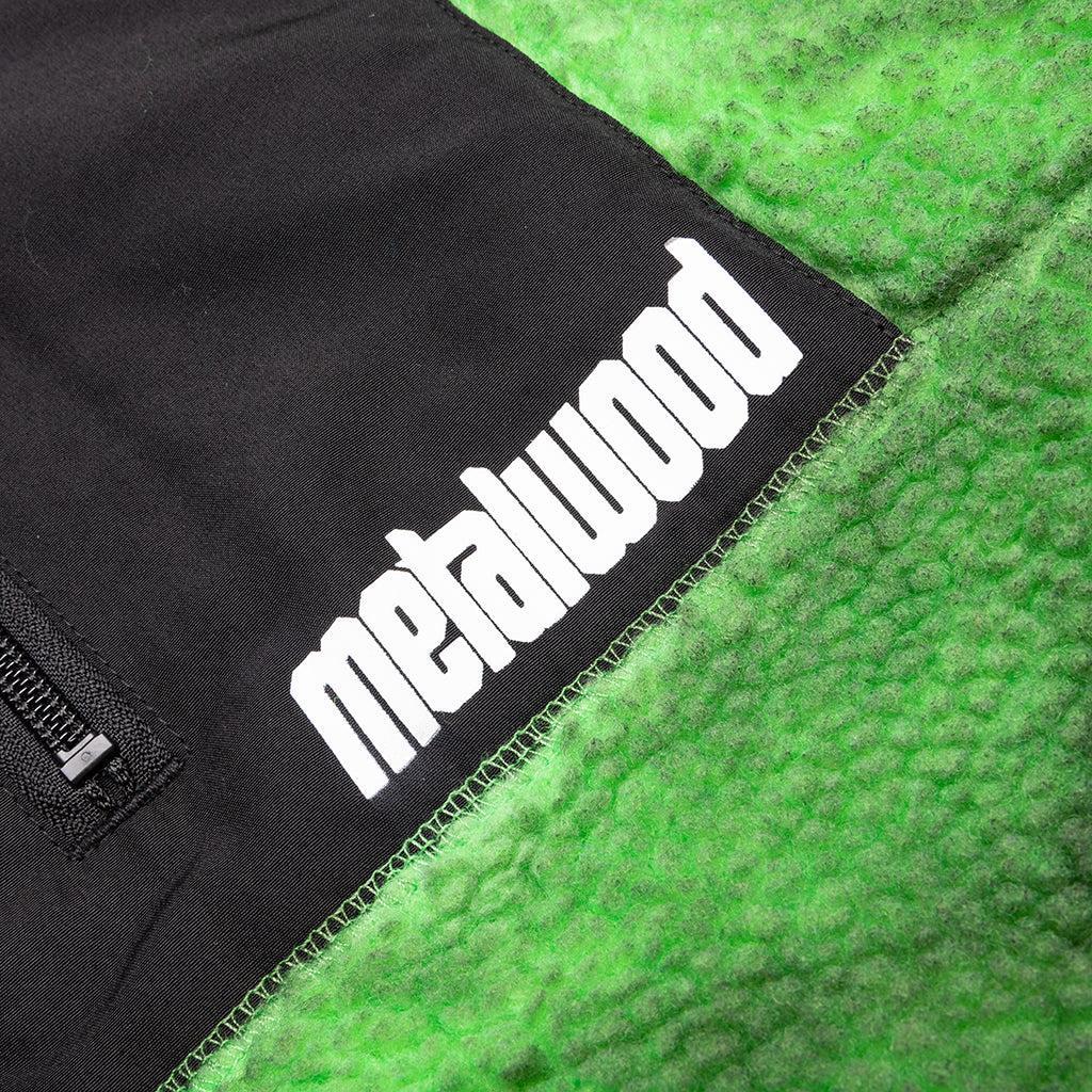 Painted Sherpa Fleece Jacket - Green Male Product Image