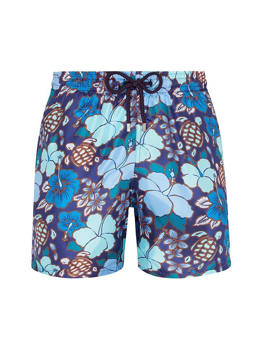 Mens Floral Silk Bermuda Shorts Product Image