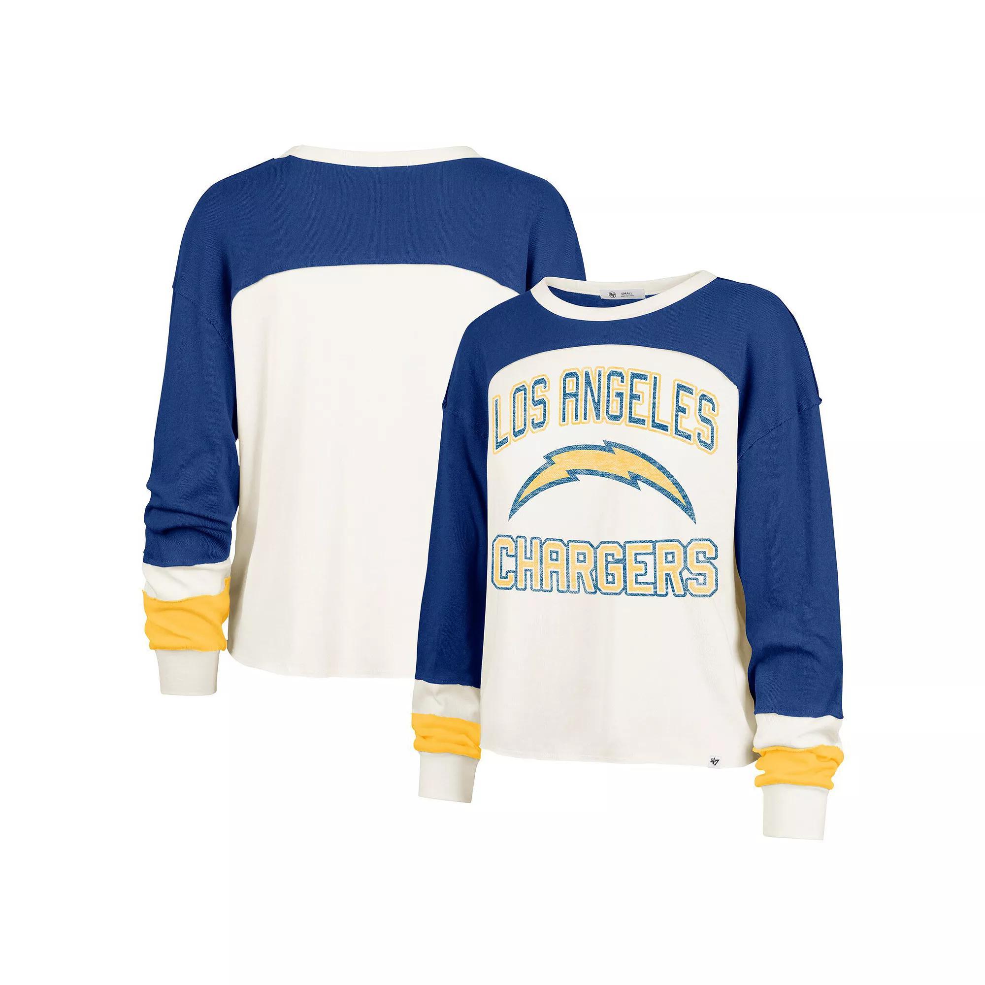 Womens 47 Cream Los Angeles Lakers Curve Raglan Long Sleeve T-Shirt Product Image
