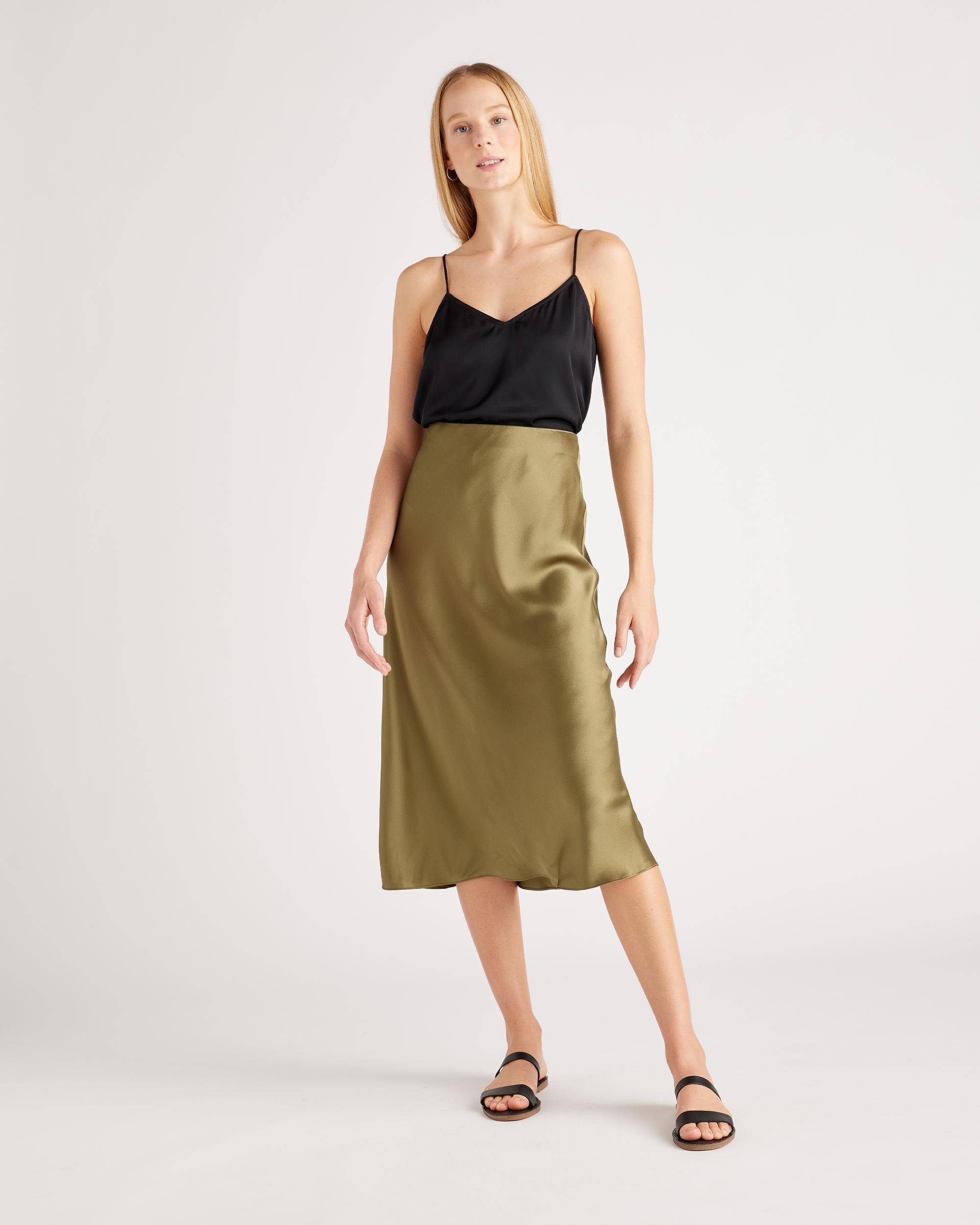 Quince | Women's 100% Washable Silk Stretch V-Neck Cami Top Product Image