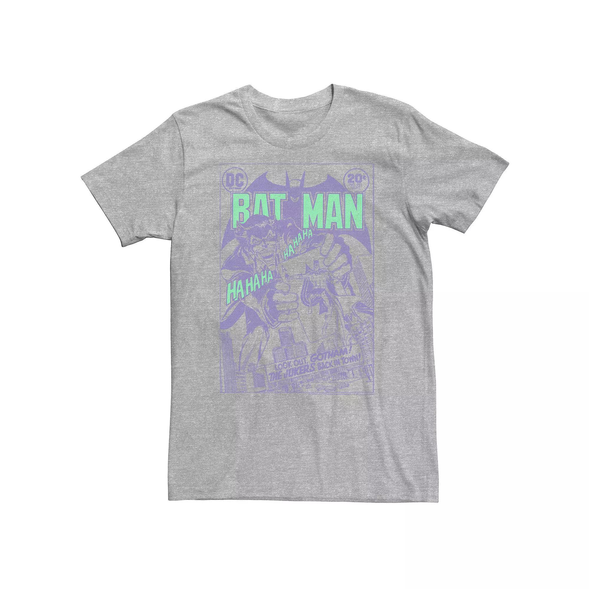 Big & Tall DC Comics Batman Purple Hue Comic Poster Tee, Men's, Size: XL Tall, White Product Image