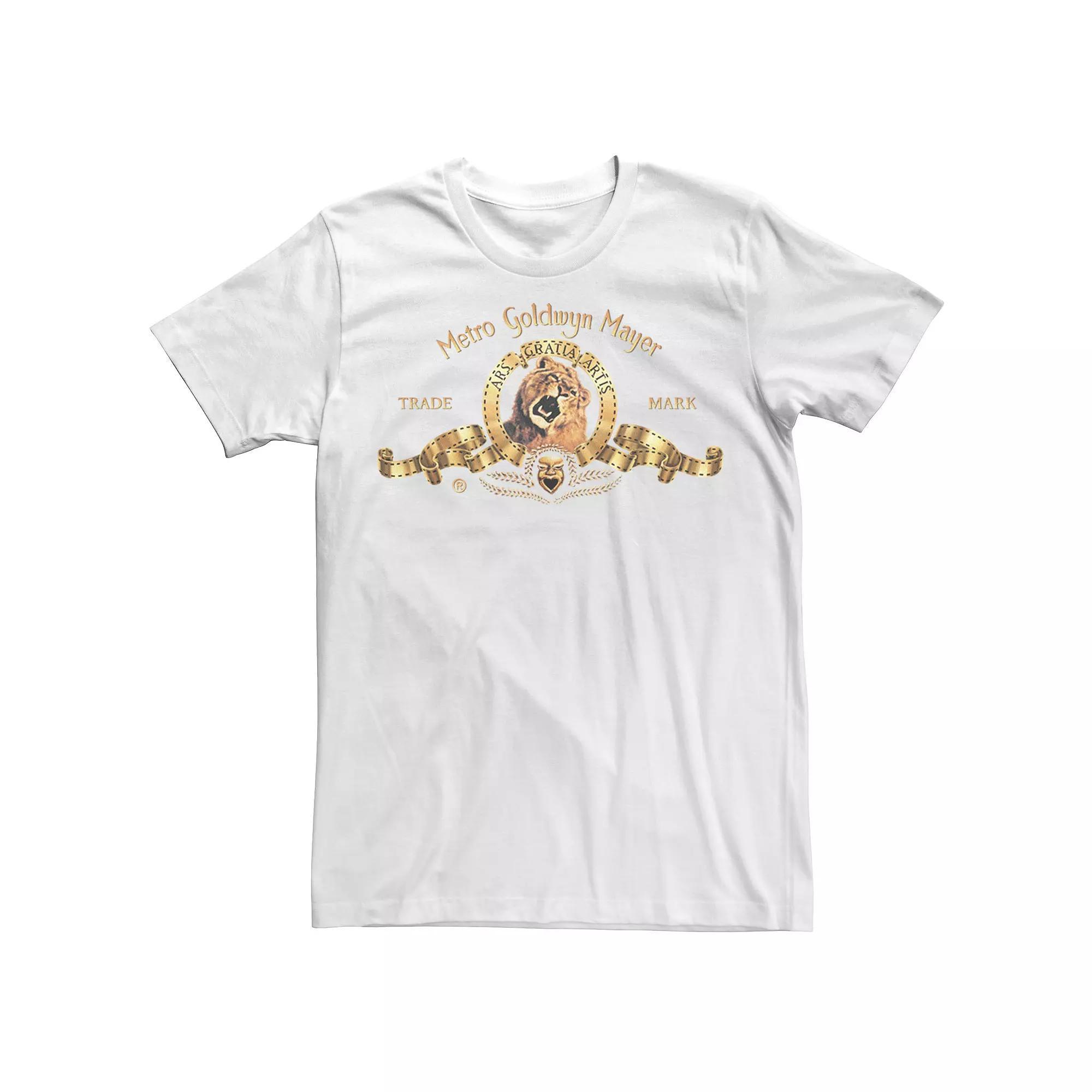 Men's MGM Golden Logo Graphic Tee, Size: XL, White Product Image