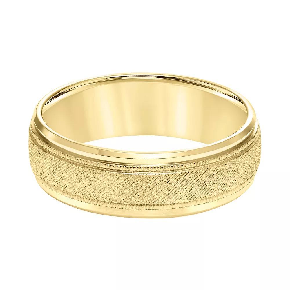 Men's AXL 14k Gold Florentine Wedding Band, Size: 10, Yellow Product Image