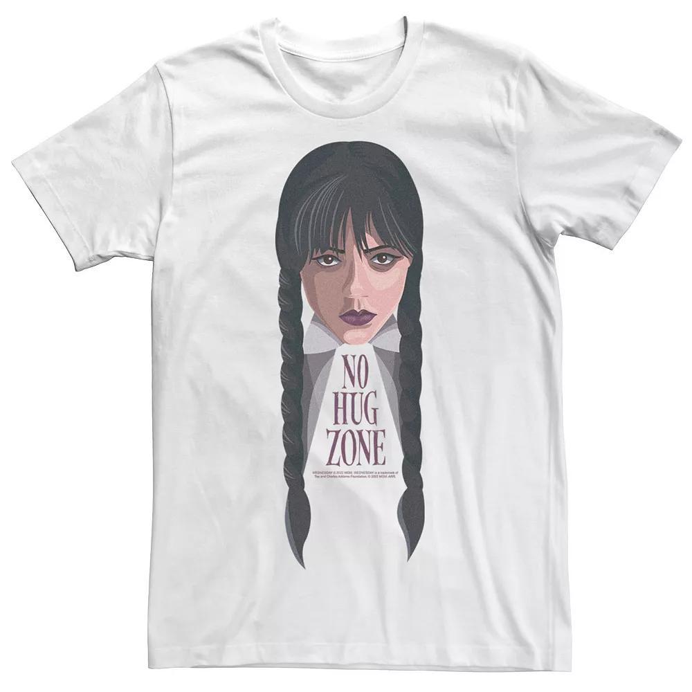 Big & Tall Wednesday No Hug Zone Tee, Men's, Size: XXL Tall, White Product Image