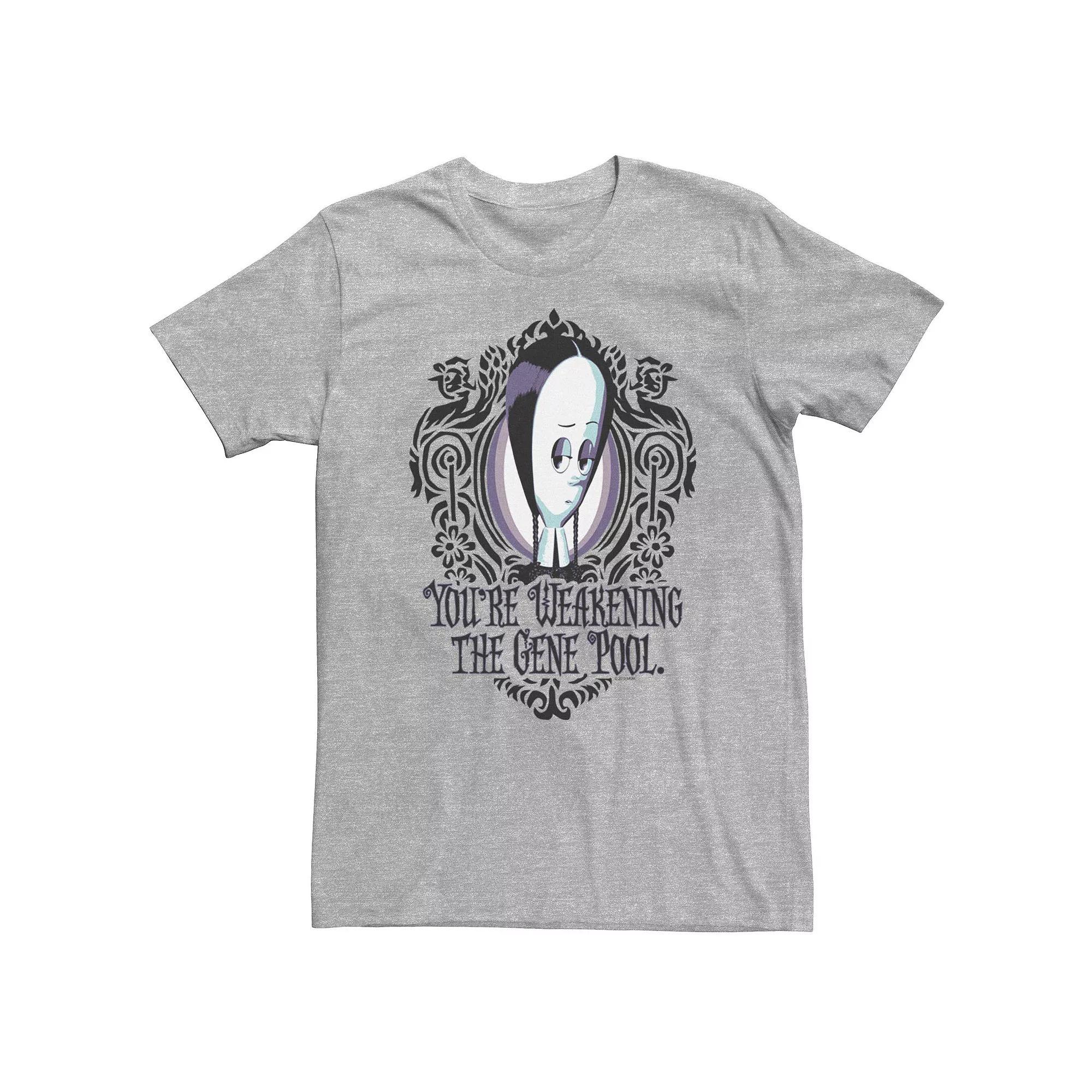 Men's Addams Family Wednesday You're Weakening The Gene Pool Tee, Size: Large, Athletic Grey Product Image