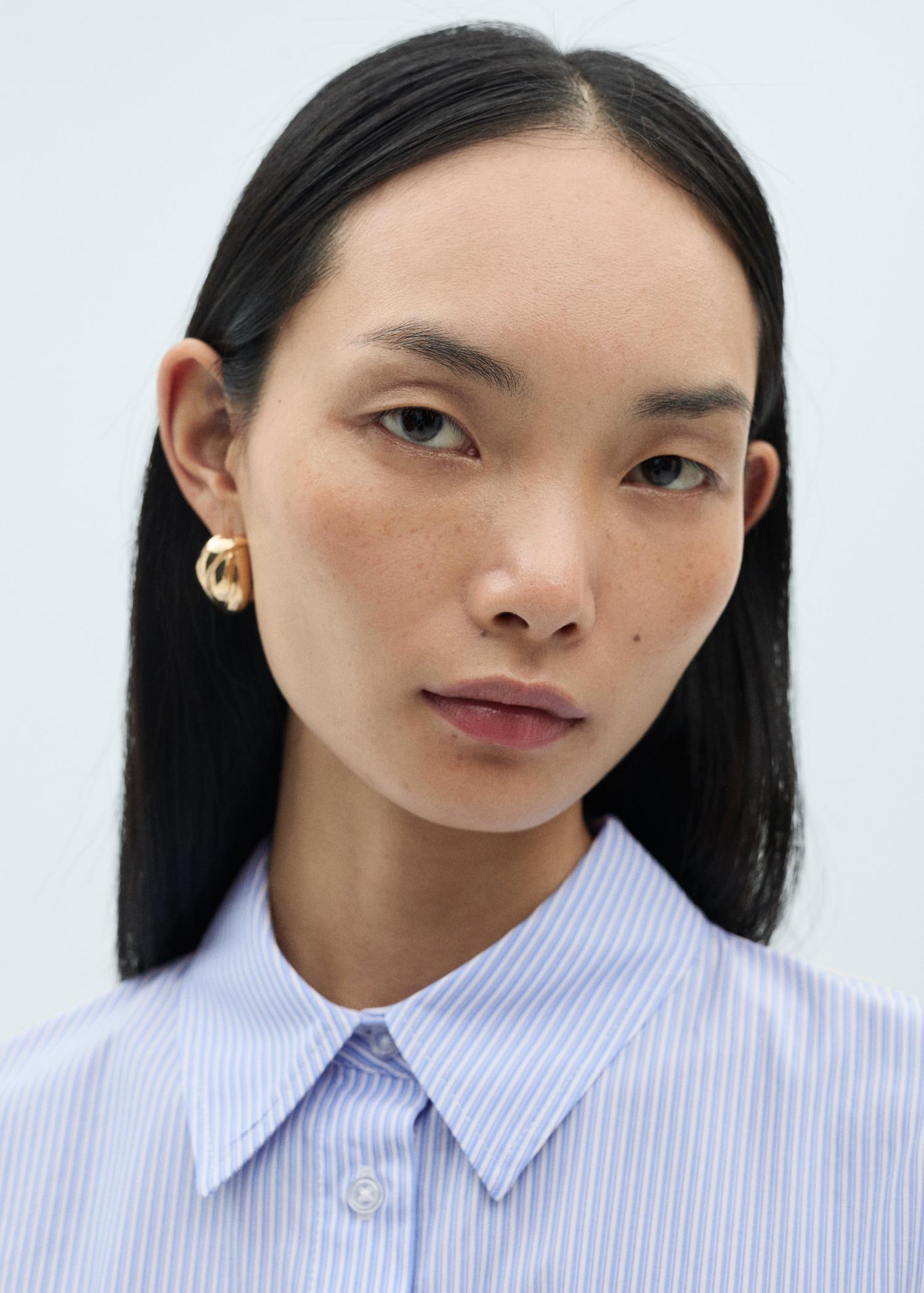 Lace detail shirt dress - Women | MANGO USA Product Image