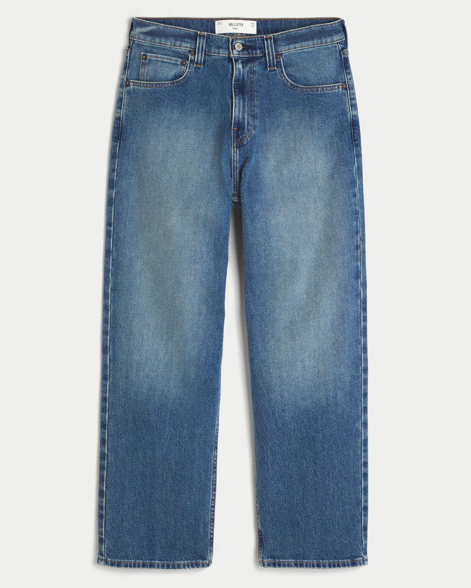 Medium Wash Baggy Jeans Product Image