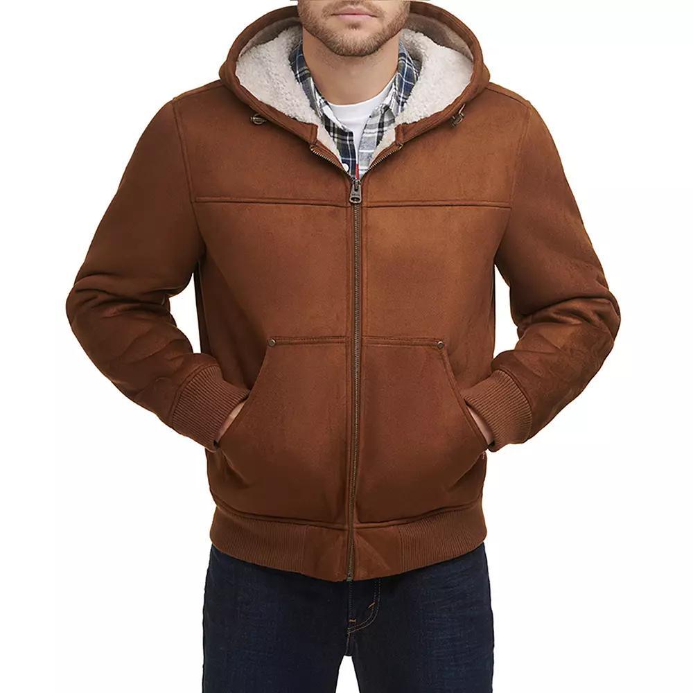 Men's Levi's® Faux Shearling Sherpa Lined Hooded Jacket, Size: XXL, Black Product Image