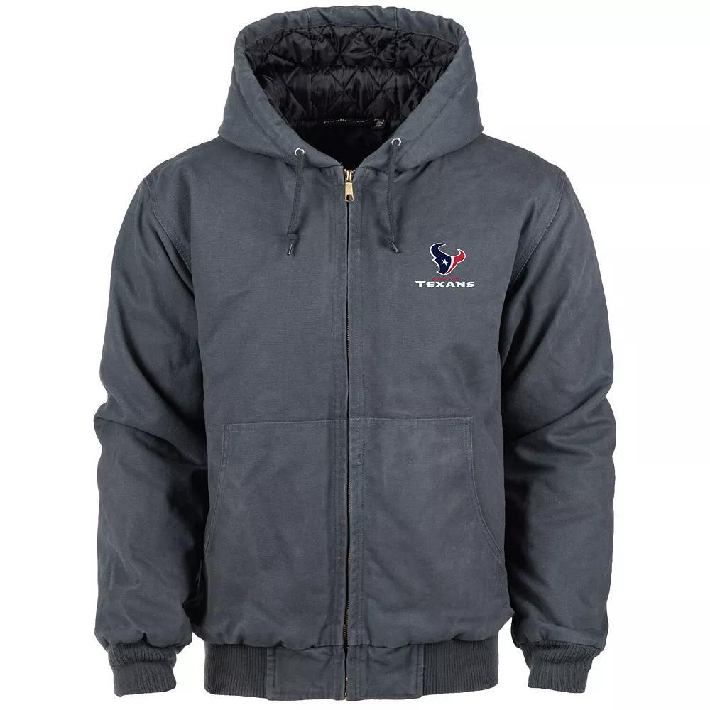 Men's Dunbrooke Charcoal Houston Texans Big & Tall Dakota Canvas Hoodie Full-Zip Jacket, Size: LT Product Image
