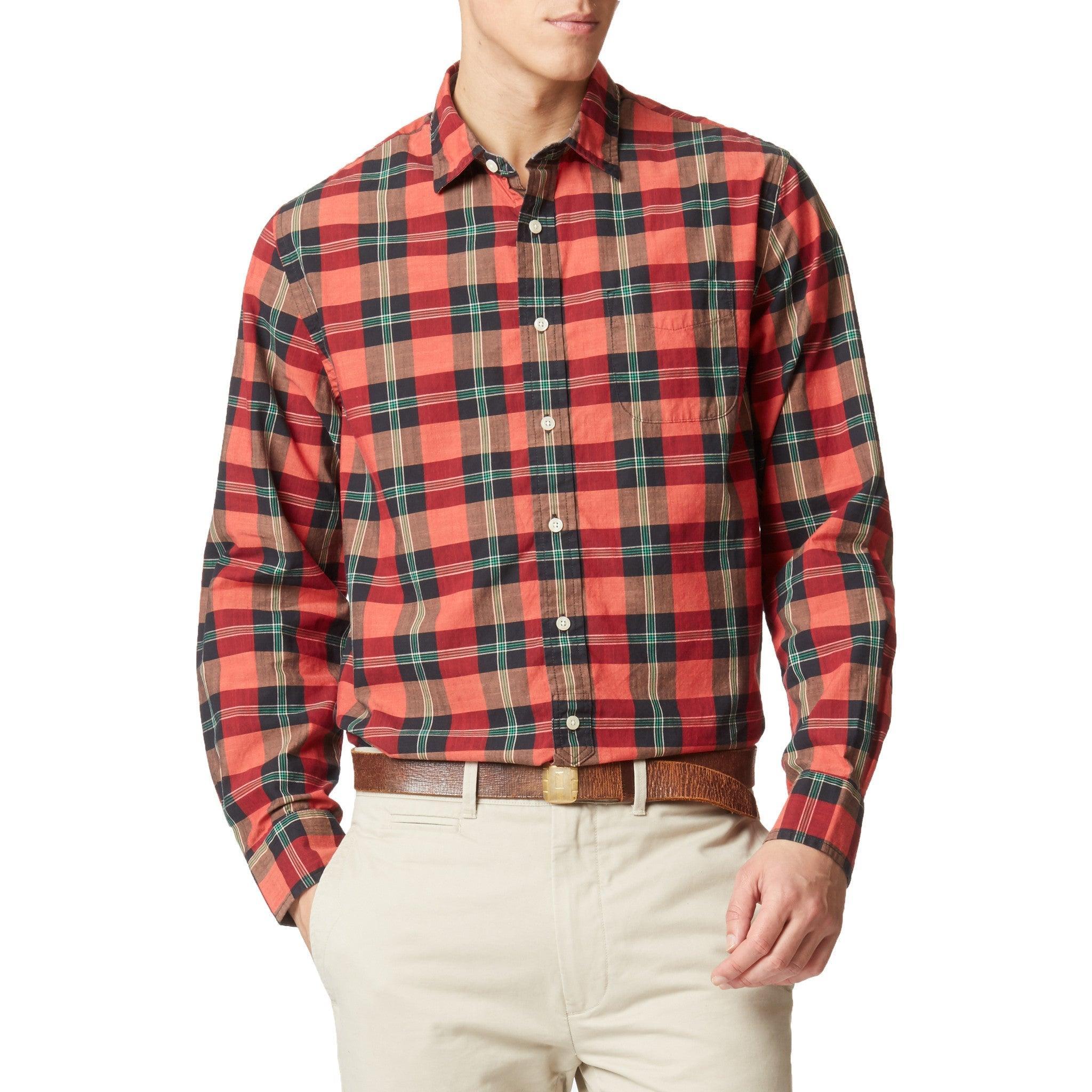 Slub Poplin Shirt - Red Black Green (Final Sale)* Product Image