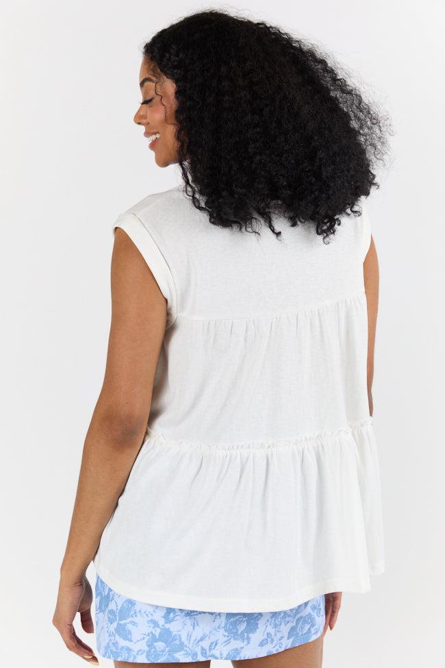 Treasured Times White Oversized Knit Top Product Image