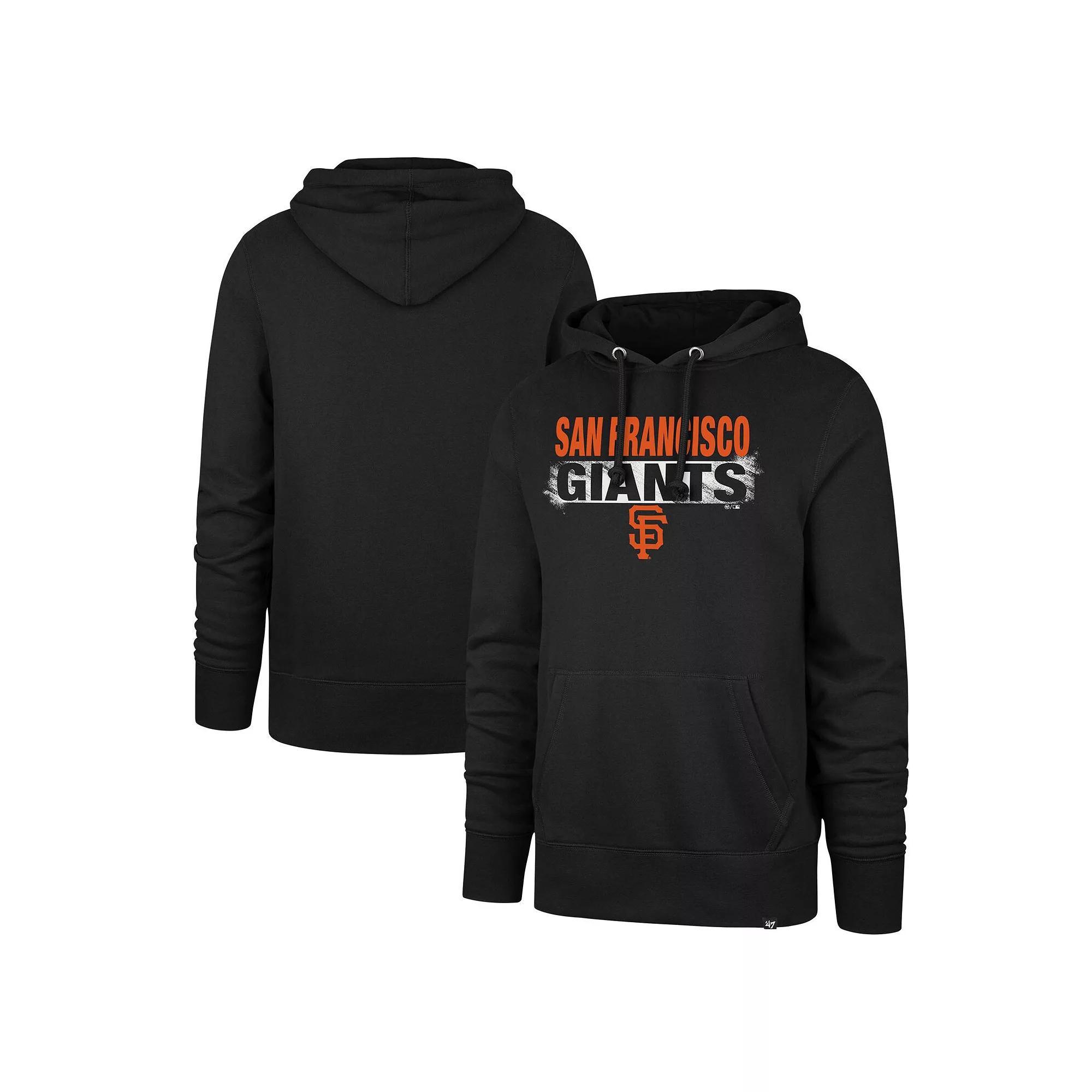 Men's '47 Black San Francisco Giants Base Slide Headline Pullover Hoodie, Size: XL Product Image