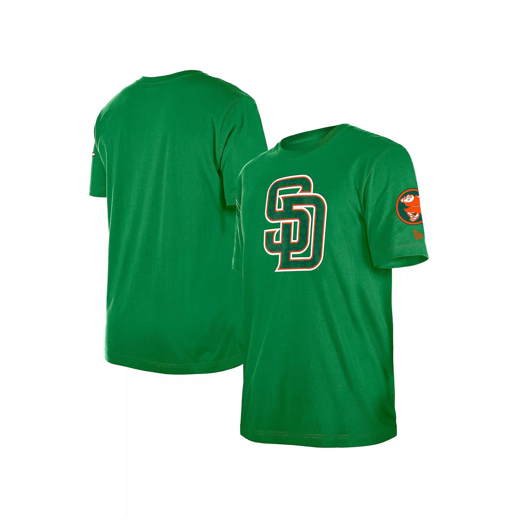 Men's New Era  Kelly Green San Diego Padres St. Patrick's Day Shamrock Fill T-Shirt, Size: Small Product Image