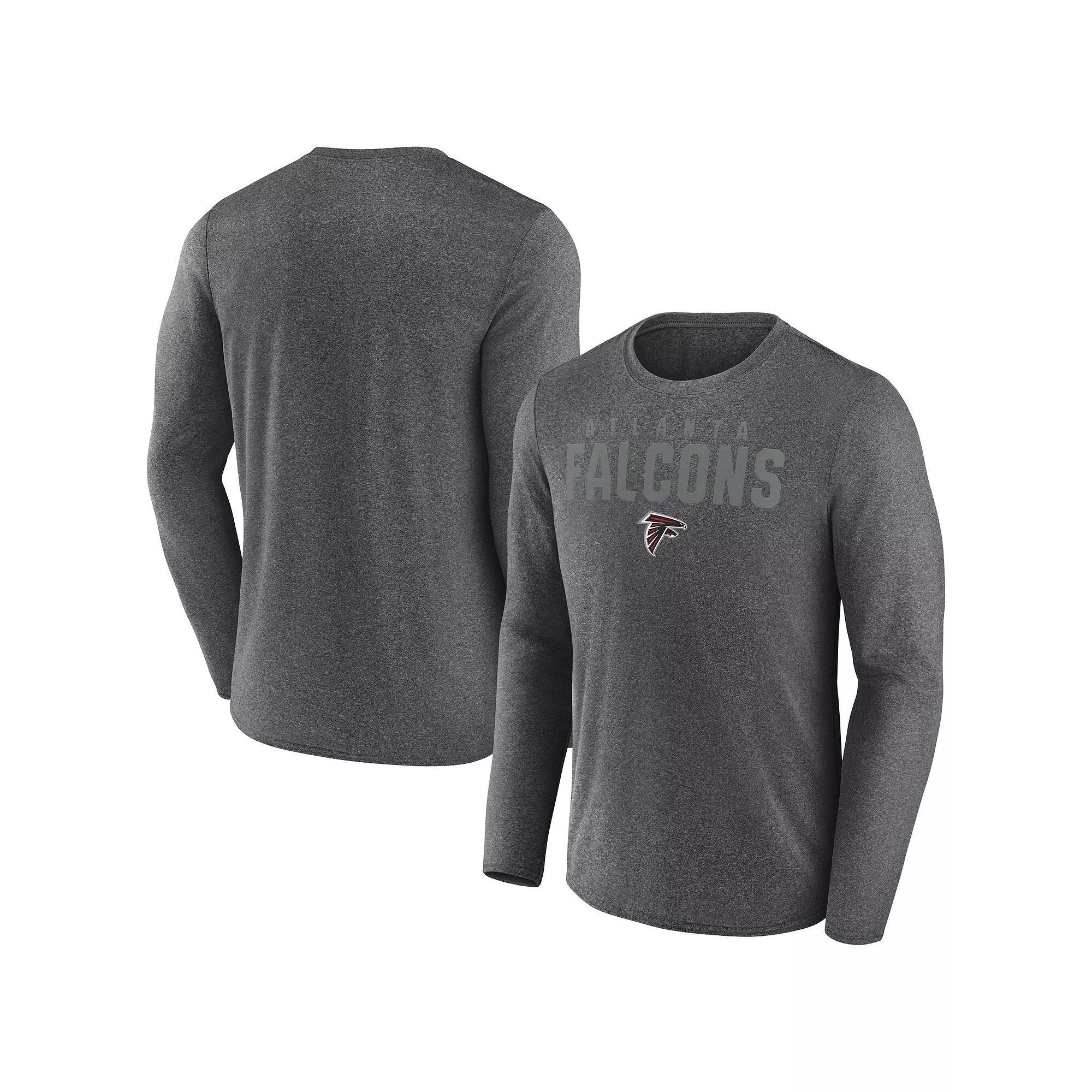 Men's Fanatics  Heather Charcoal Atlanta Falcons Blackout Lateral Long Sleeve T-Shirt, Size: 2XL Product Image