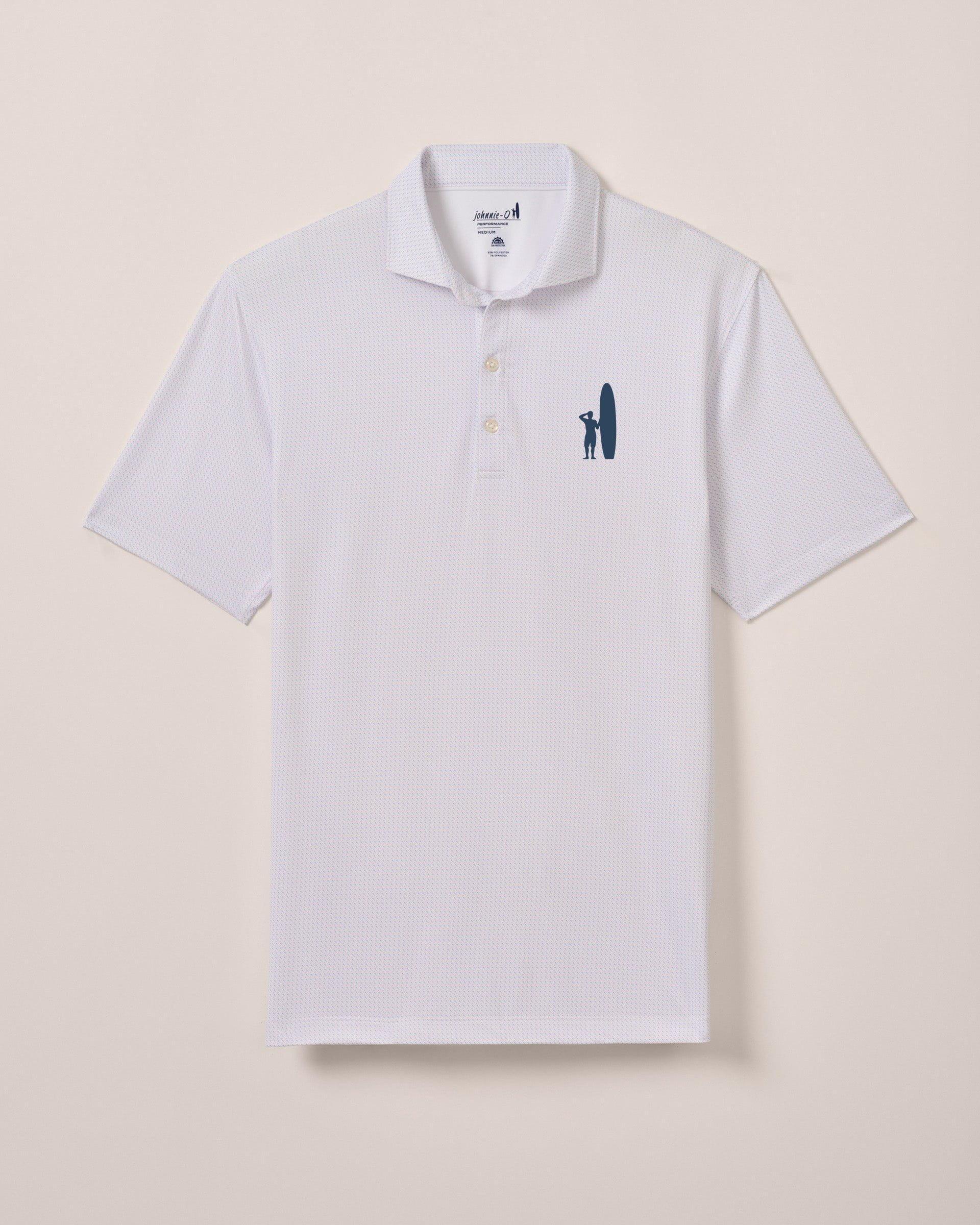 Custom Surfer Logo Performance Jersey Polo - Tee Time Print Male Product Image