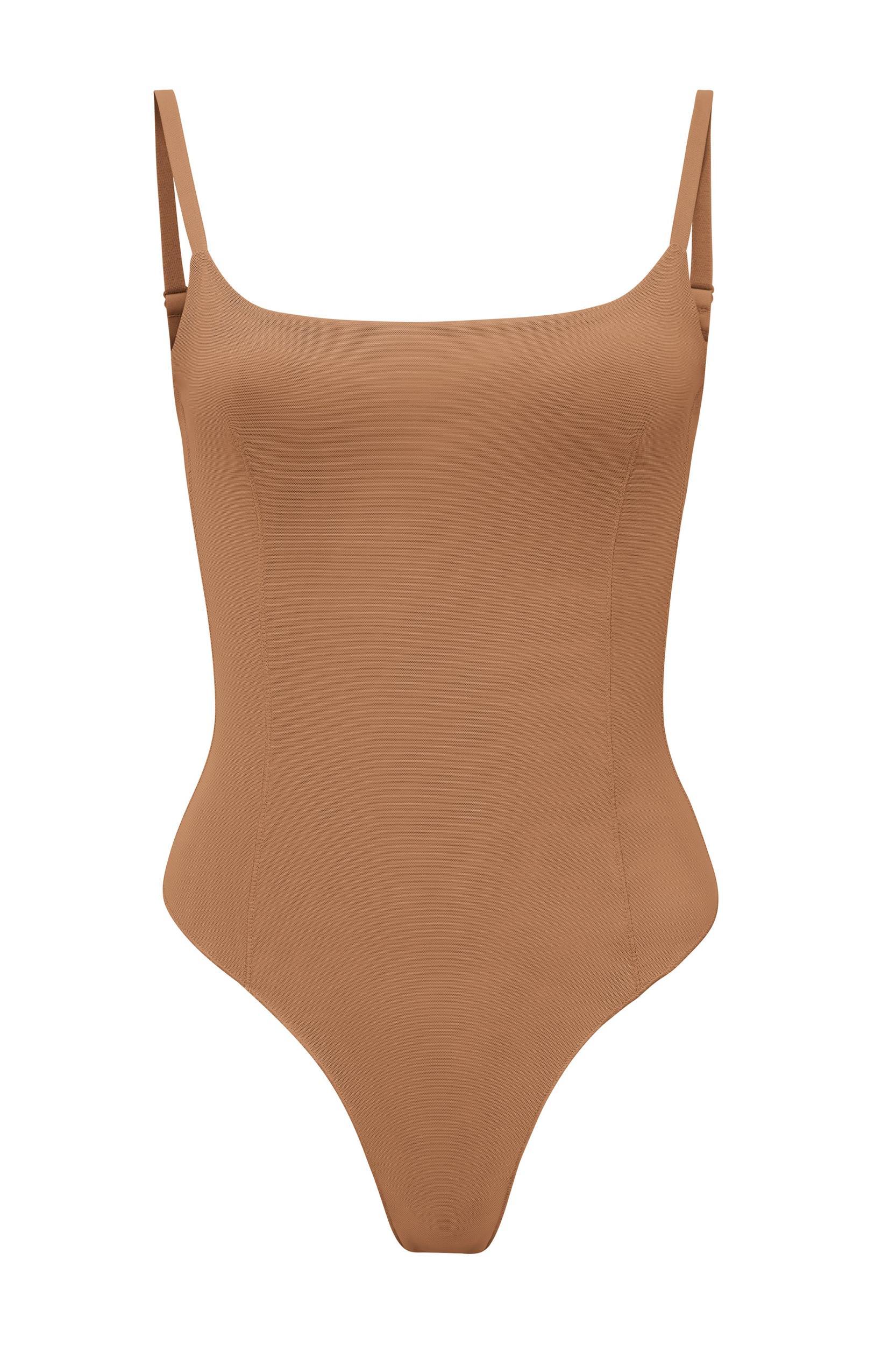 Soft Mesh Bodysuit in Honey Product Image