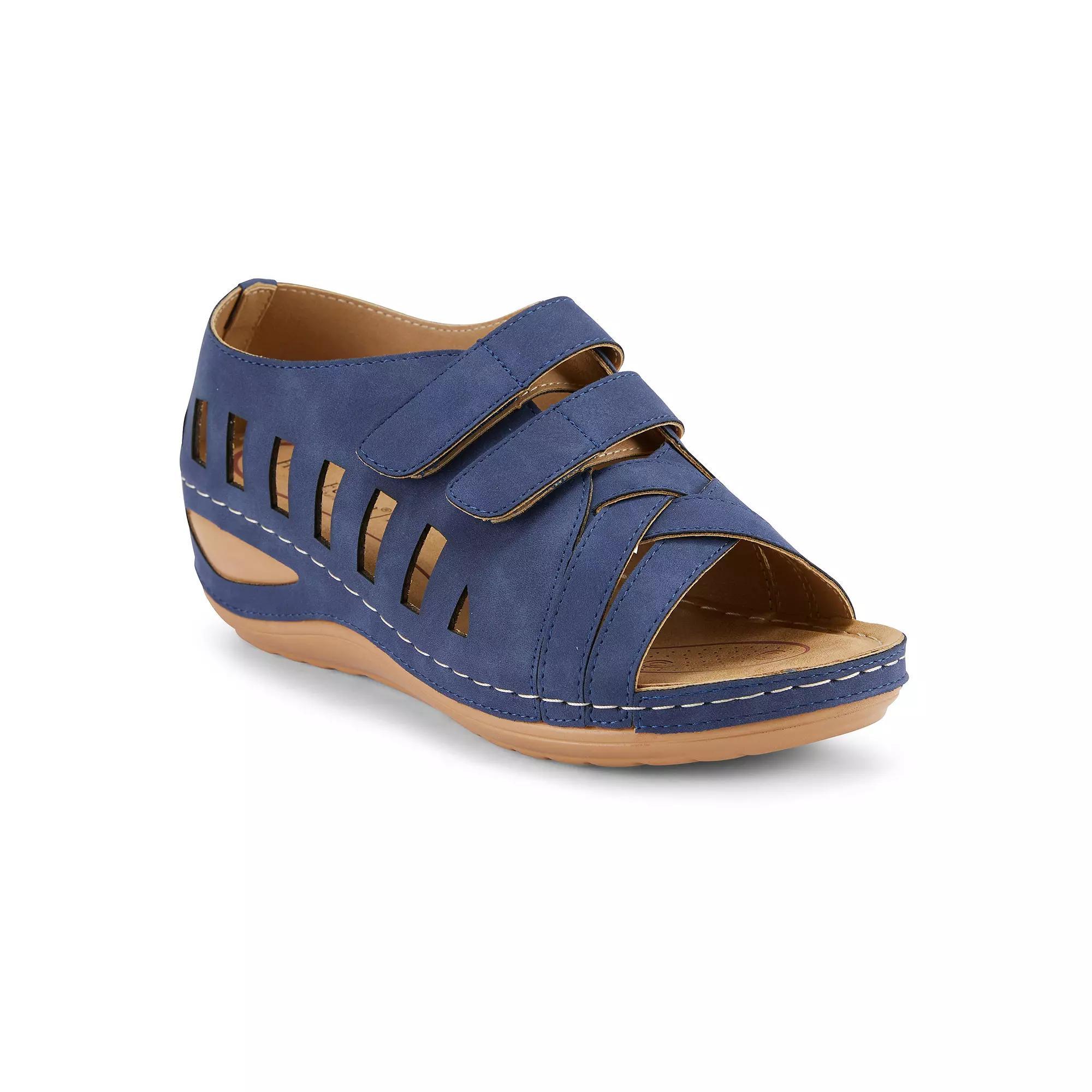 Henry Ferrera Comfort 19 Women's Wedge Sandals, Size: 8, Blue Product Image