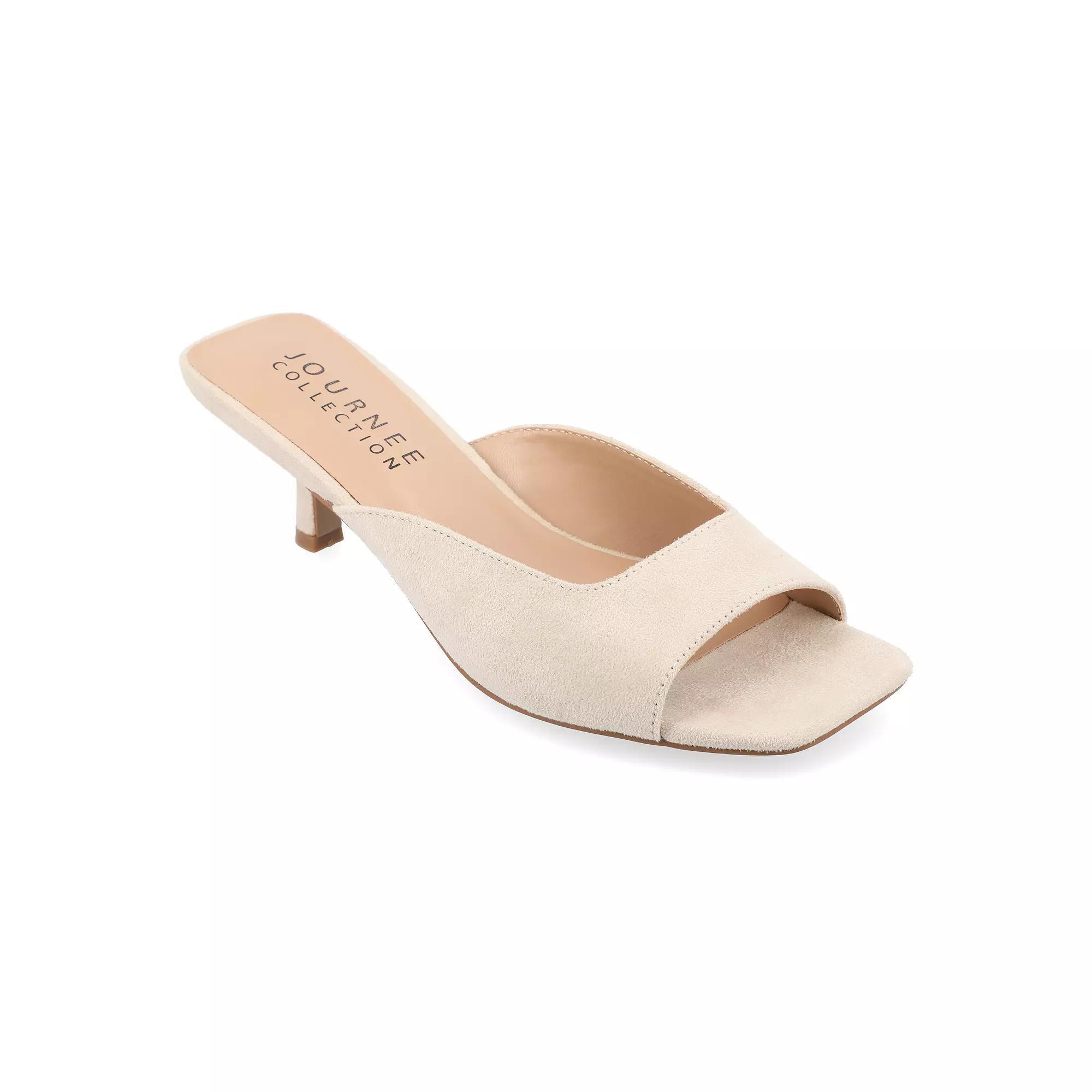 Journee Larna Womens Kitten Sandals Ivory Product Image