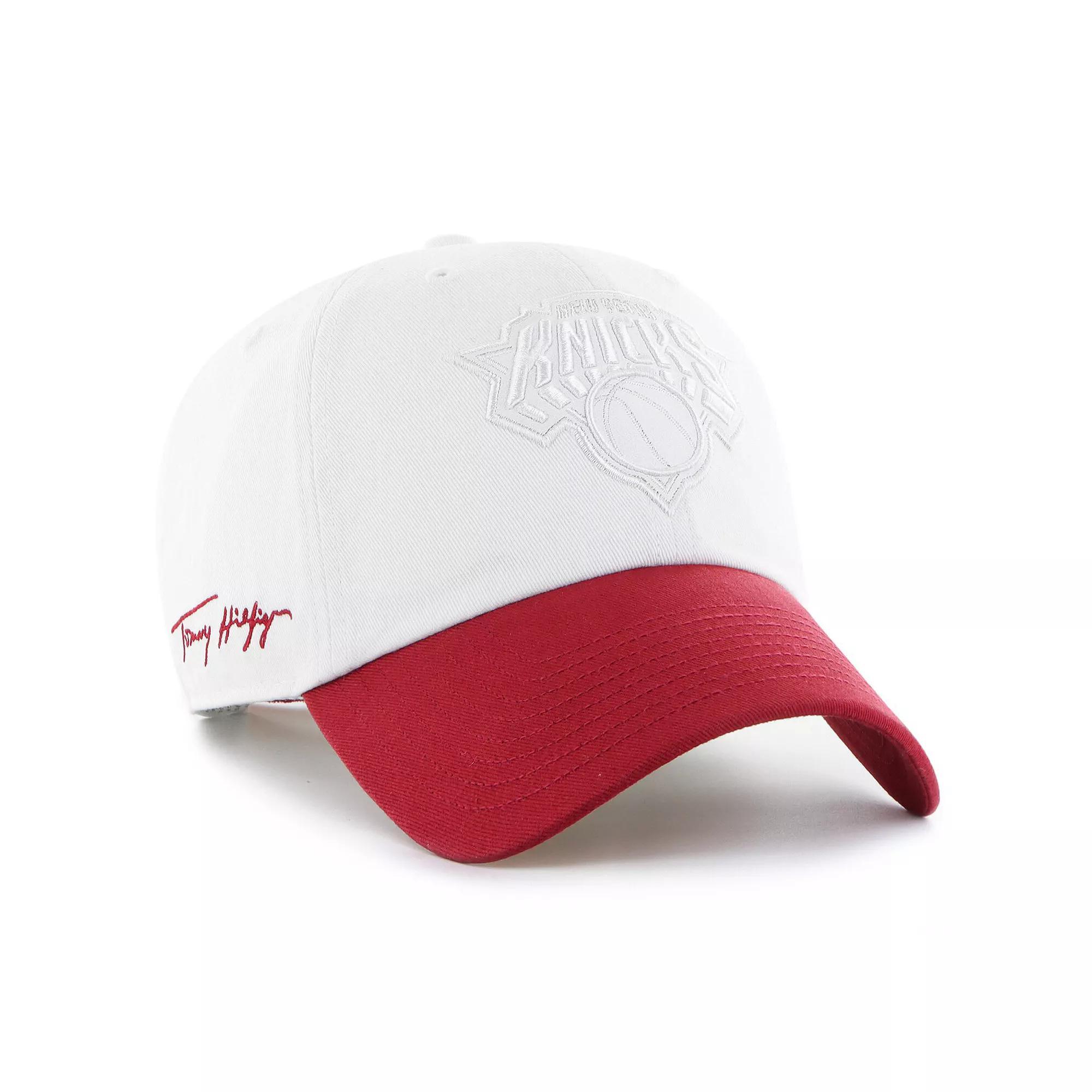 Men's '47 x Tommy Hilfiger White/Red New York Knicks Courtside Cleanup Adjustable Hat Product Image