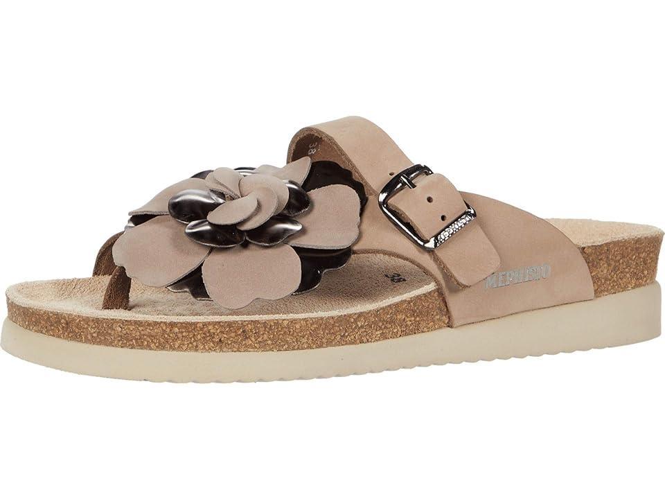 Mephisto Helen Flower Buckle Detail Leather Casual Sandals Product Image