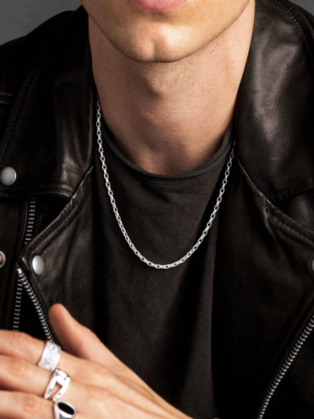 sterling silver cable-link necklace Product Image