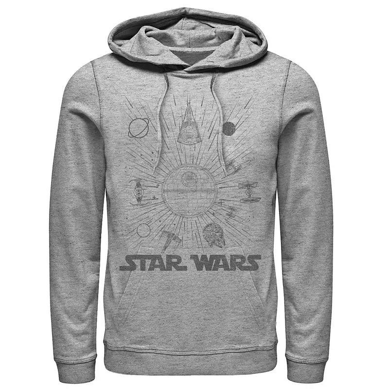 Mens Nintendo Logo Pullover Hoodie Athletic Grey Product Image