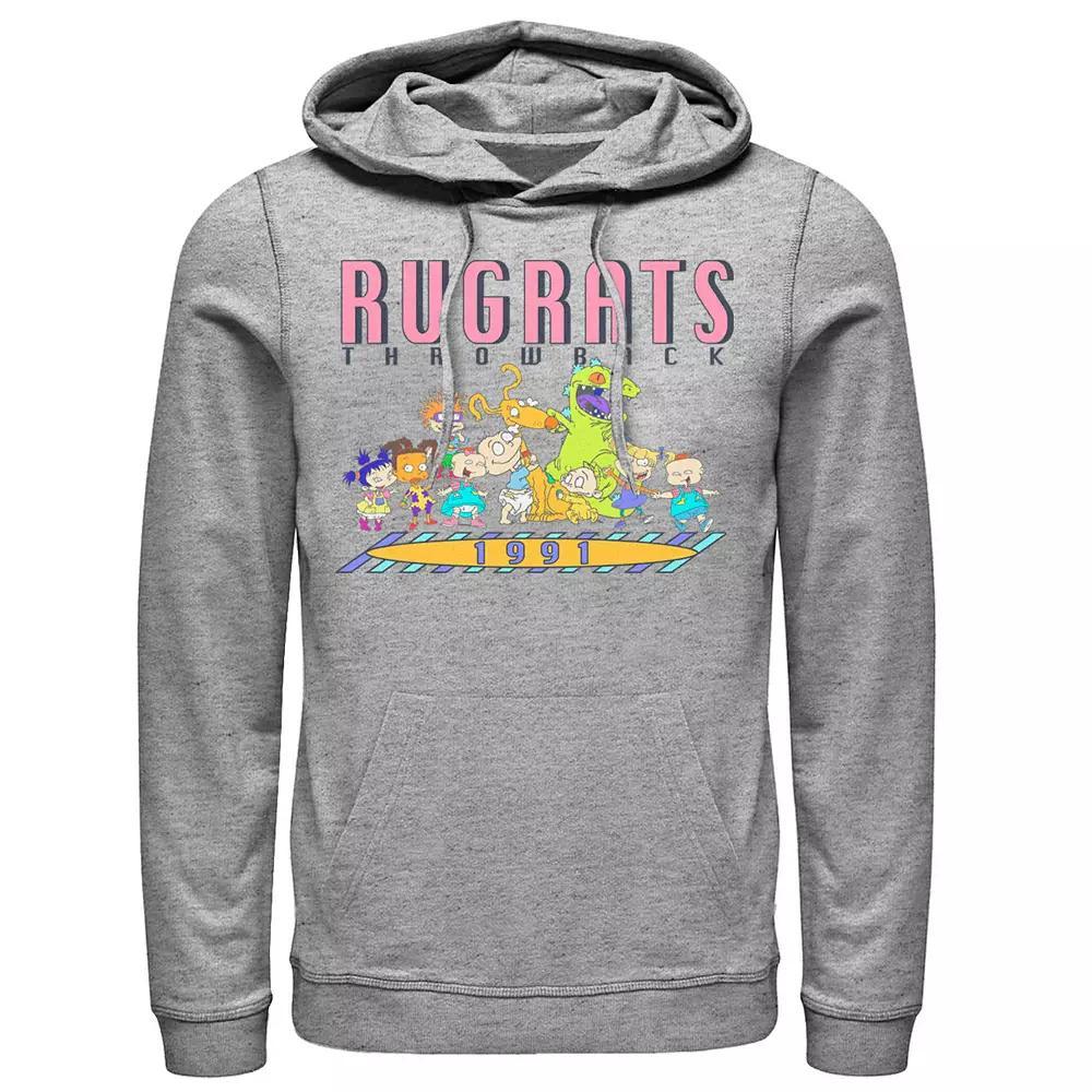 Men's Rugrats Throwback 1991 Group Shot Hoodie, Size: XL, Athletic Grey Product Image