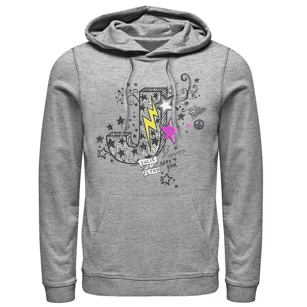 Men's Julie And The Phantoms Julie & Flynn J Sketch Hoodie, Size: XXL, Athletic Grey Product Image