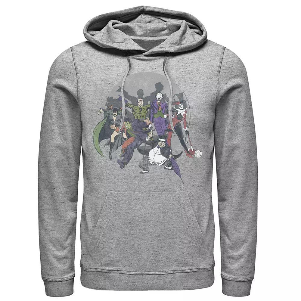 Men's DC Comics Batman Gotham's Most Wanted Hoodie, Size: Large, Athletic Grey Product Image