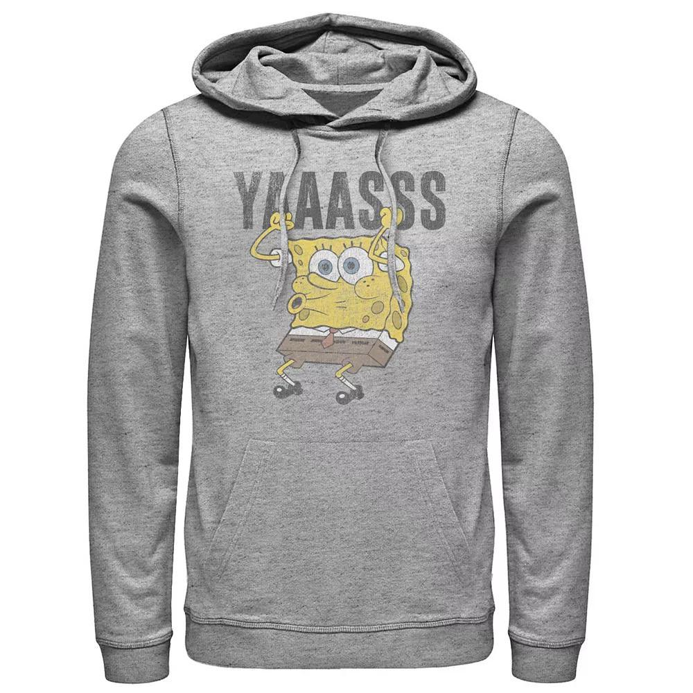 Mens Nintendo Logo Pullover Hoodie Athletic Grey Product Image
